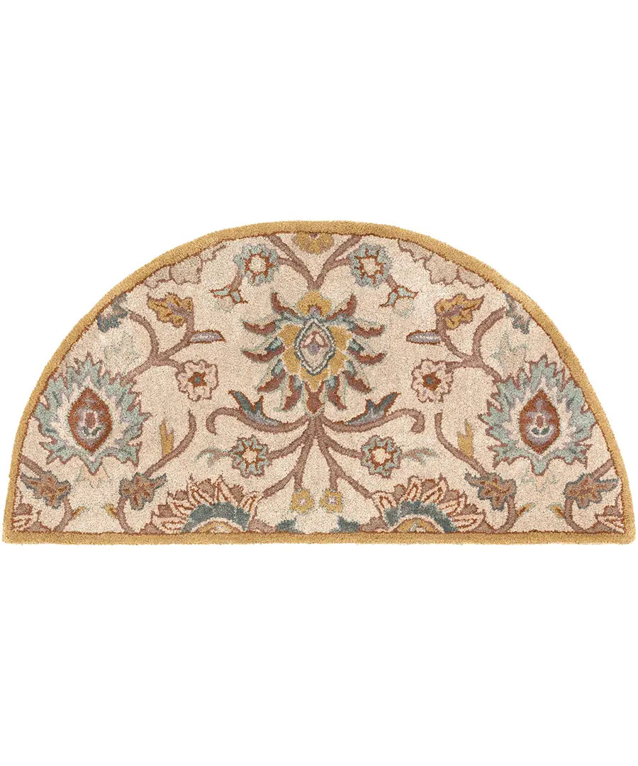 Hand Tufted Oriental & Traditional Caesar Beige Wool Rug