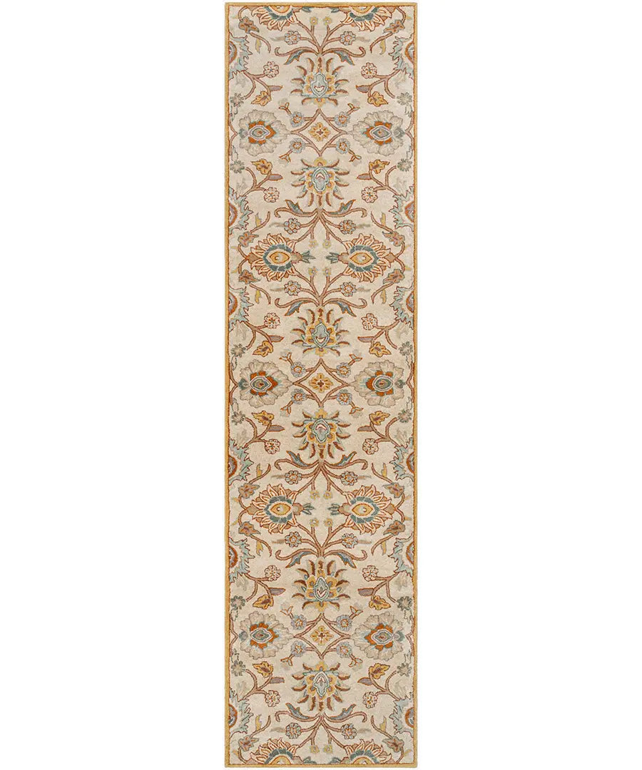 Hand Tufted Oriental & Traditional Caesar Beige Wool Rug