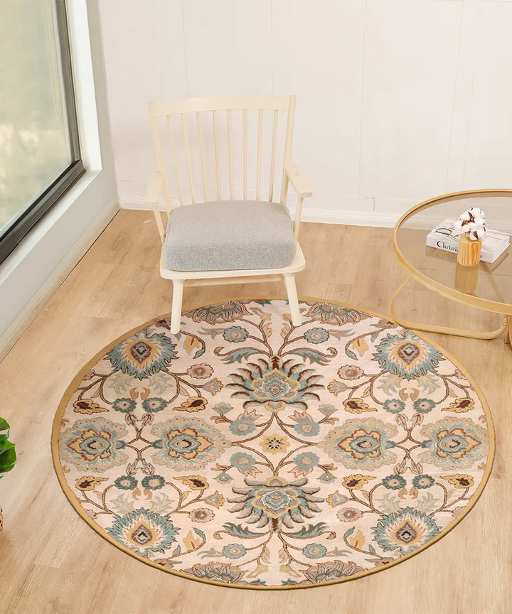 Hand Tufted Oriental & Traditional Caesar Beige Wool Rug