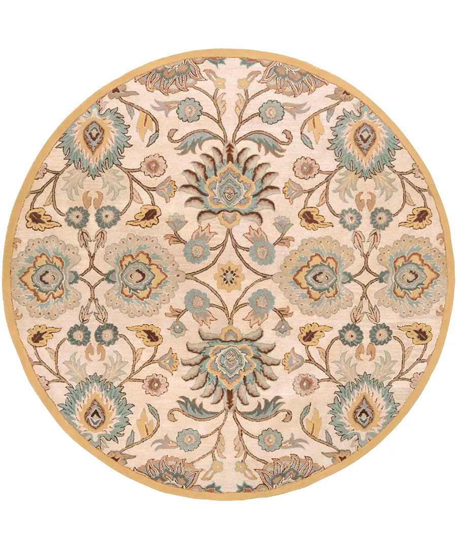 Hand Tufted Oriental & Traditional Caesar Beige Wool Rug