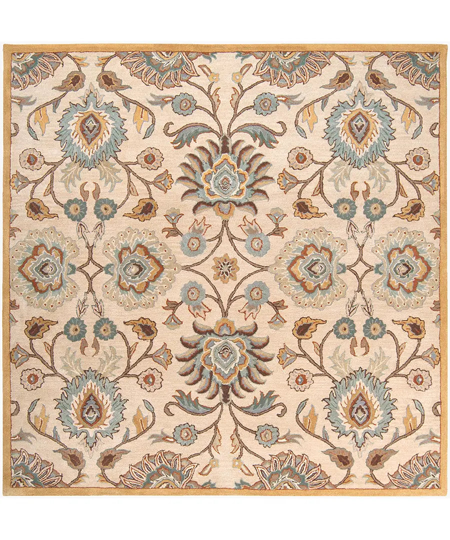 Hand Tufted Oriental & Traditional Caesar Beige Wool Rug