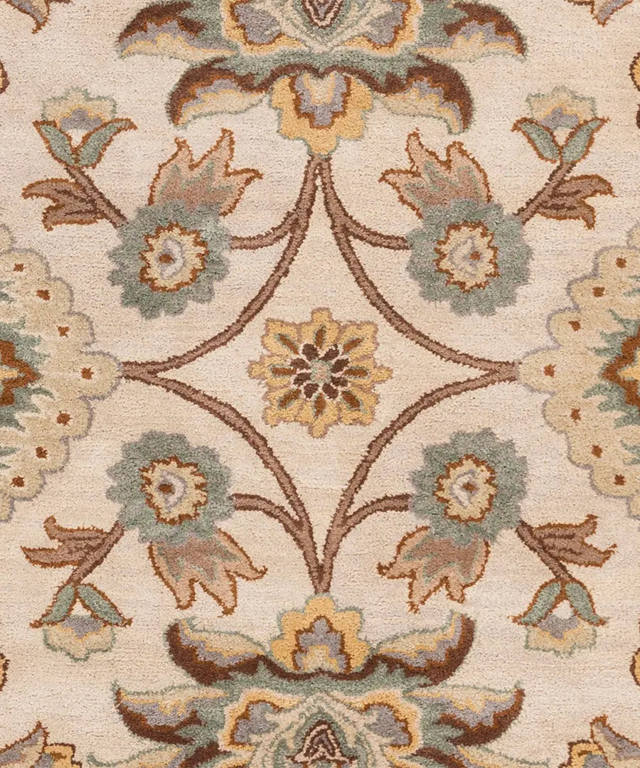 Hand Tufted Oriental & Traditional Caesar Beige Wool Rug
