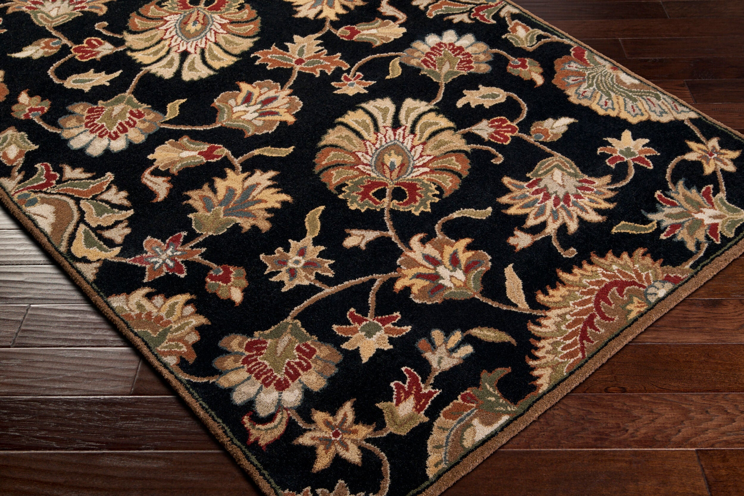 Hand-Tufted Caesar Floral Multicolor Wool Rug