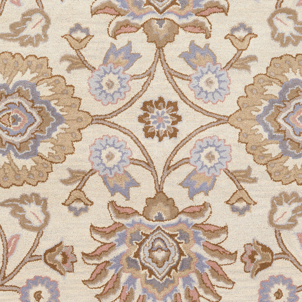Caesar Hand-Tufted Wool Rug with Mysore Harvest Design in Beige