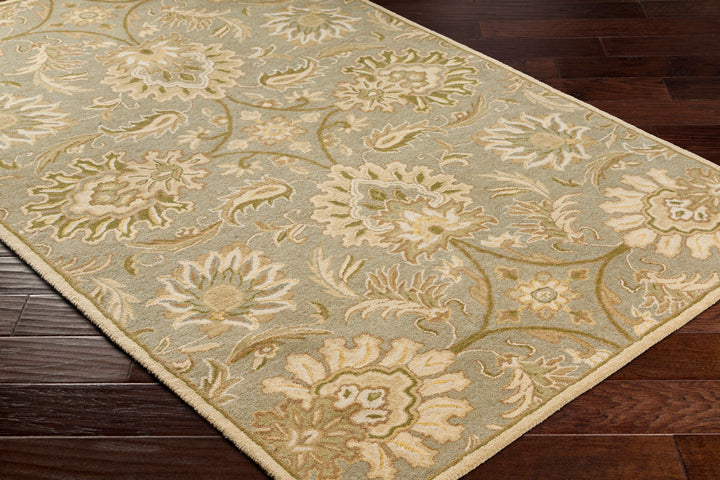 Caesar Hand-Tufted Wool Rug with Mysore Harvest Design in Grey