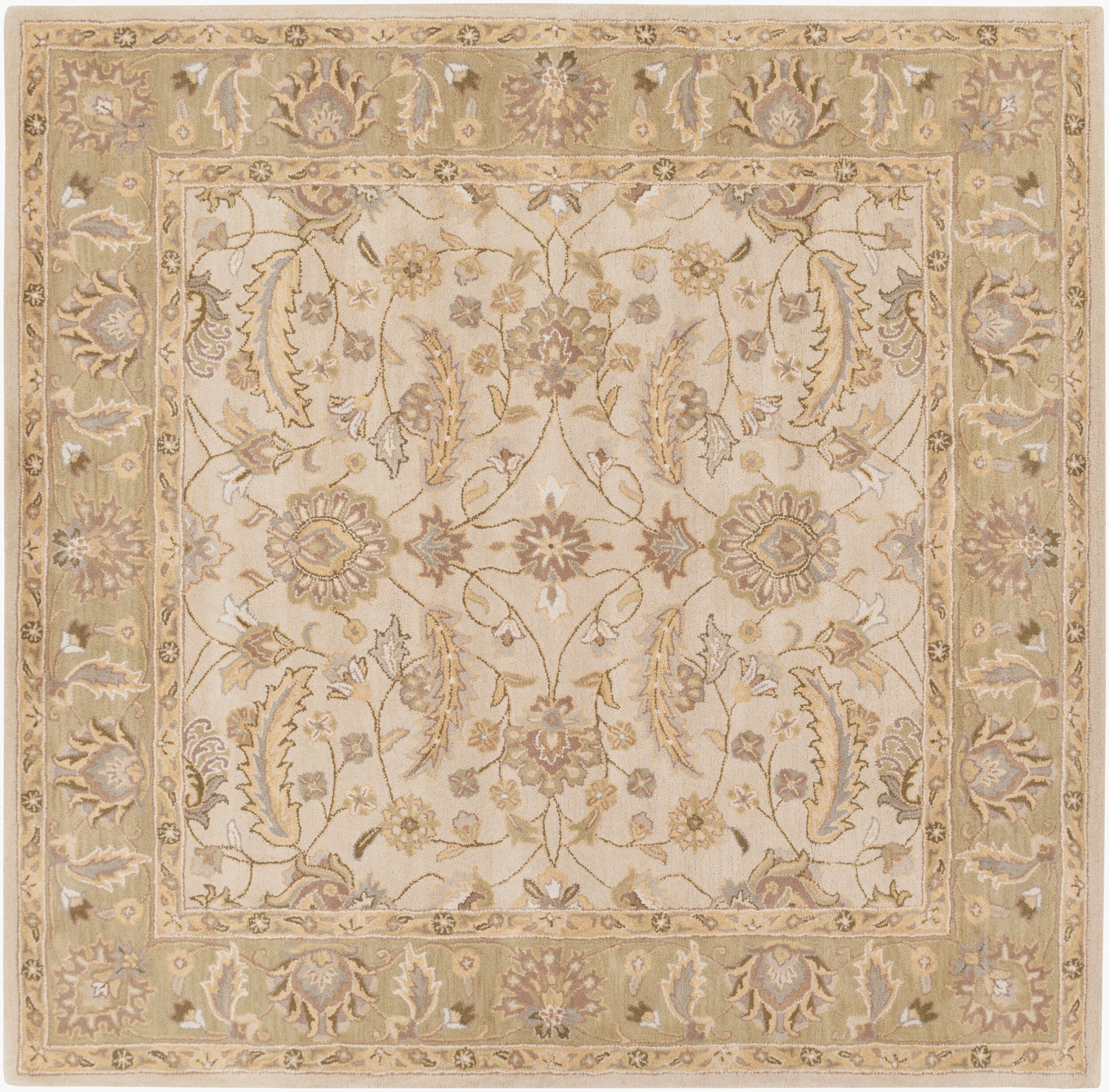 Hand-Tufted Caesar Dusty Sage Mysore Harvest Designed Wool Rug
