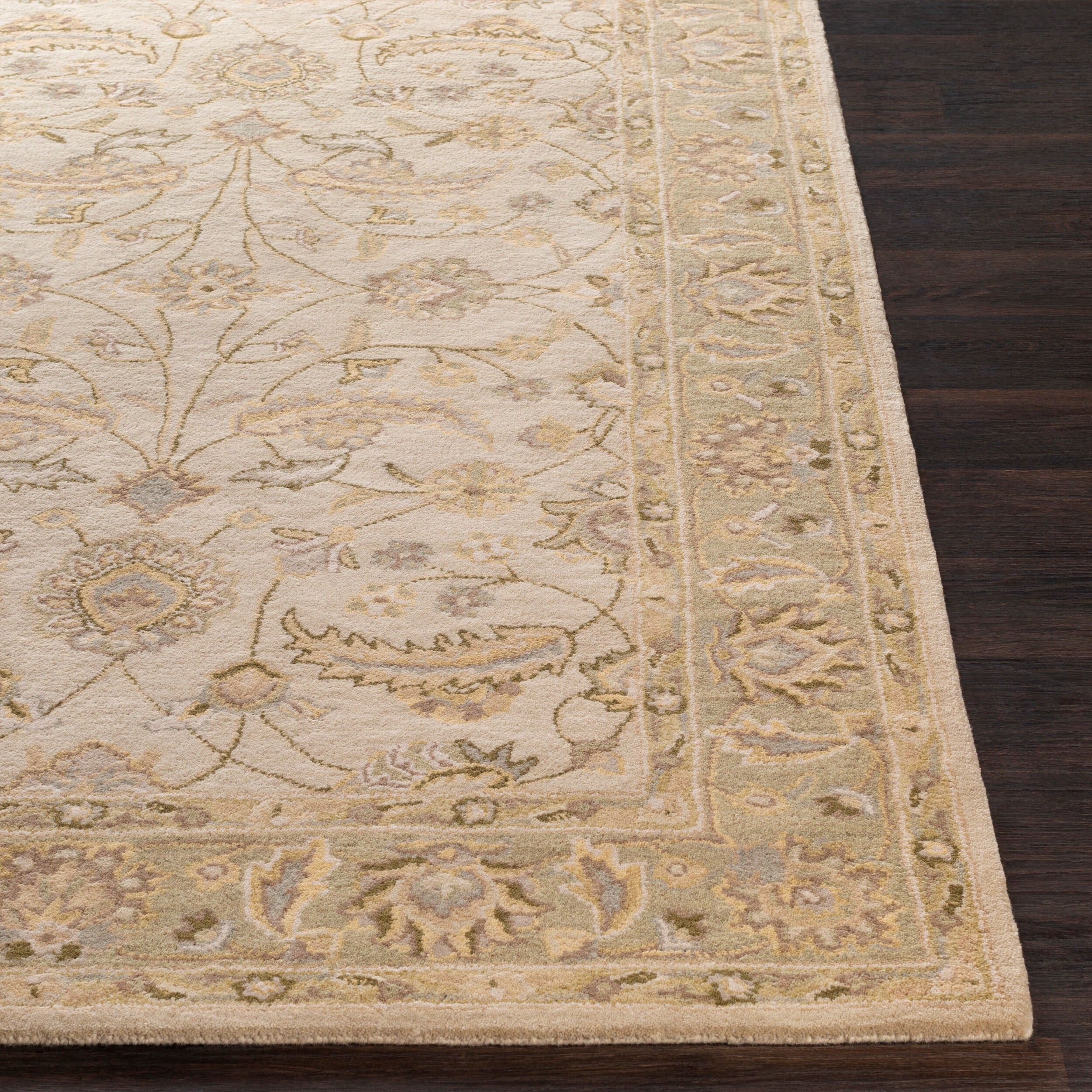 Hand-Tufted Caesar Dusty Sage Mysore Harvest Designed Wool Rug