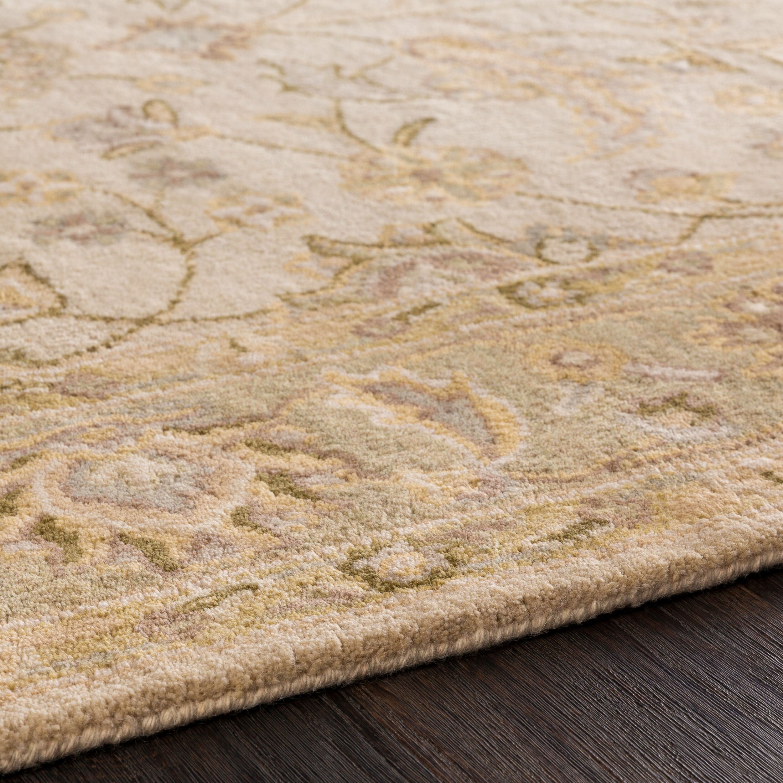 Hand-Tufted Caesar Dusty Sage Mysore Harvest Designed Wool Rug