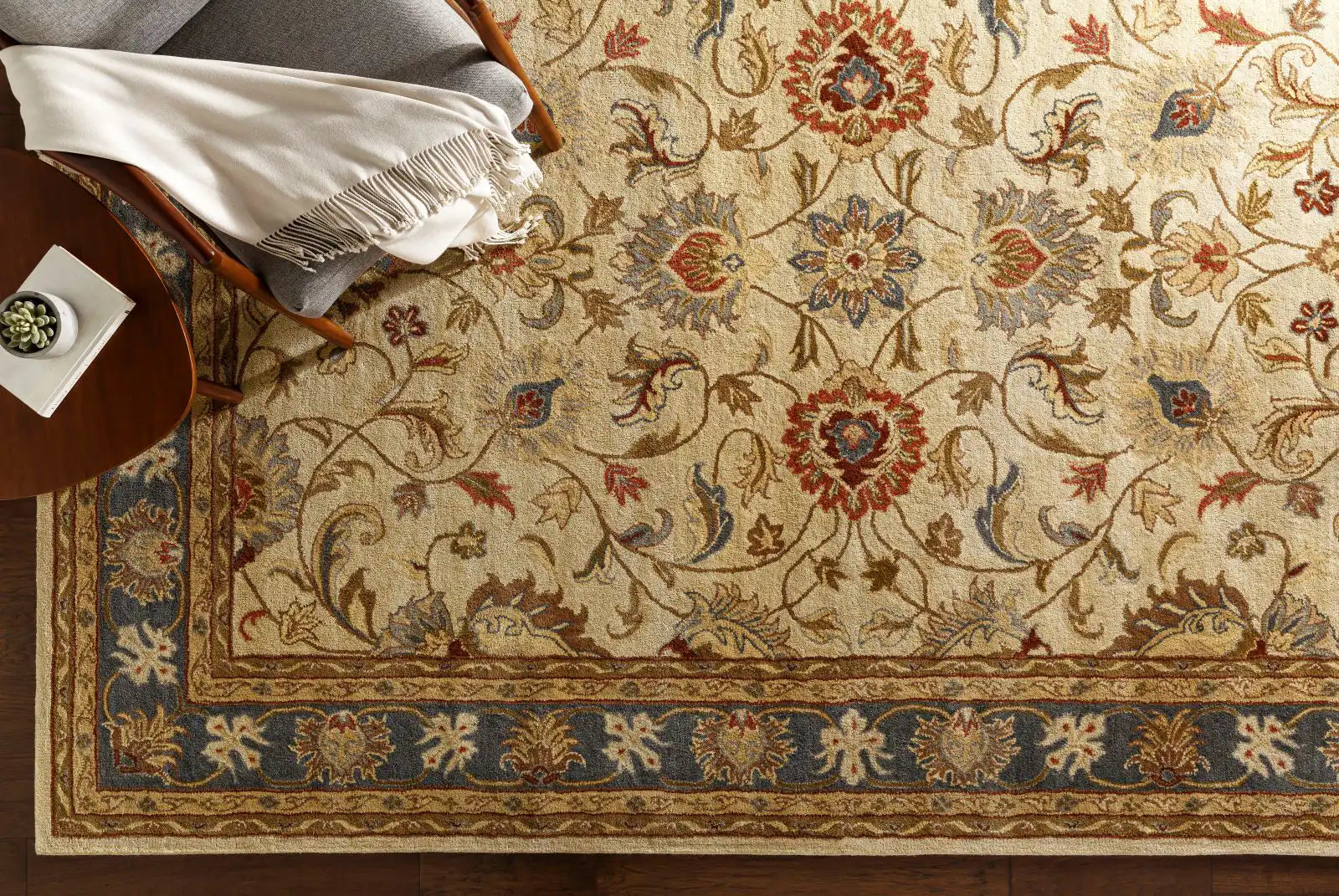 Hand Tufted Caesar Yellow Wool Rug