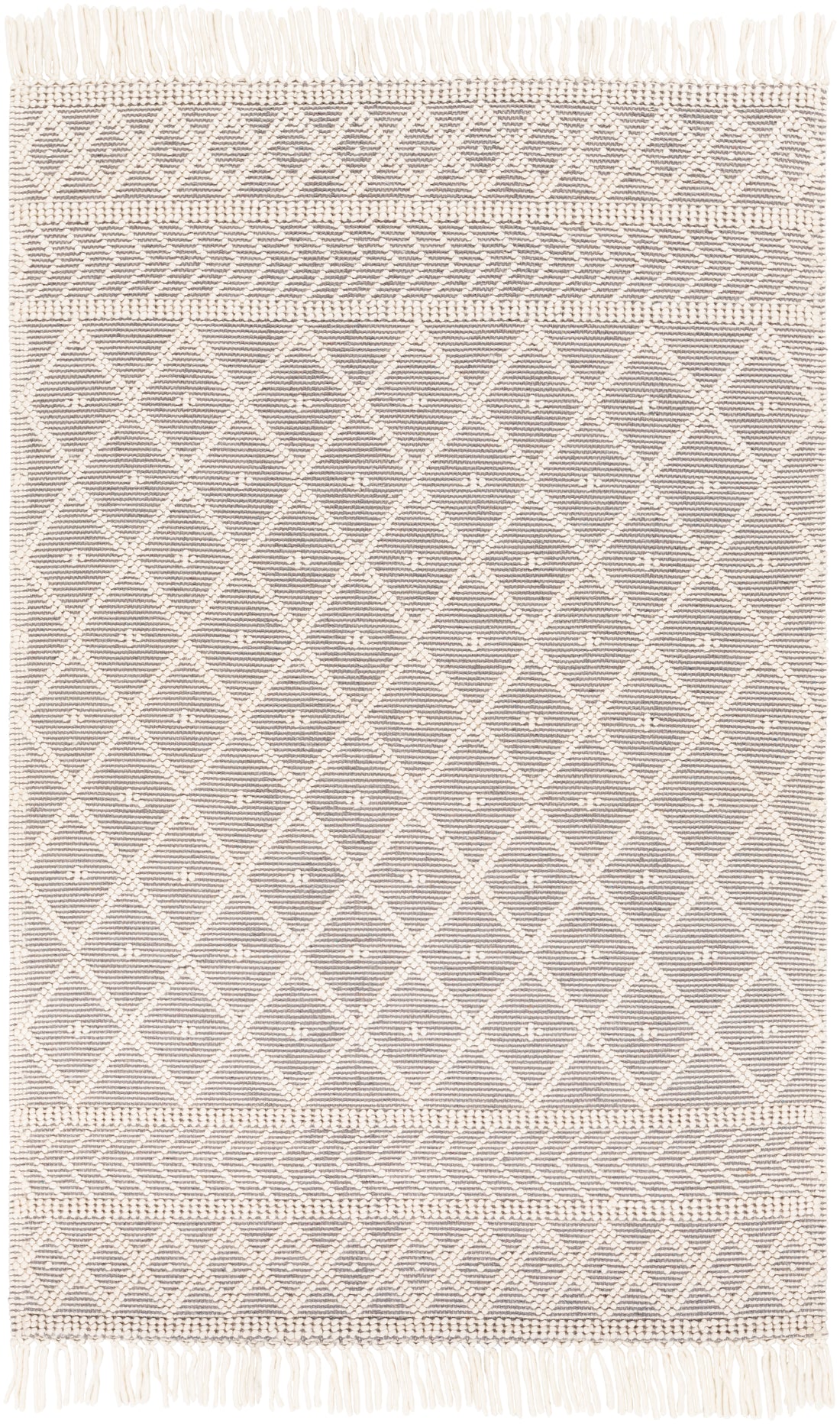 Hand-Woven Casa DeCampo Ivory Charcol Wool Rug