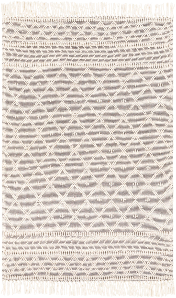 Hand-Woven Casa DeCampo Ivory Charcol Wool Rug