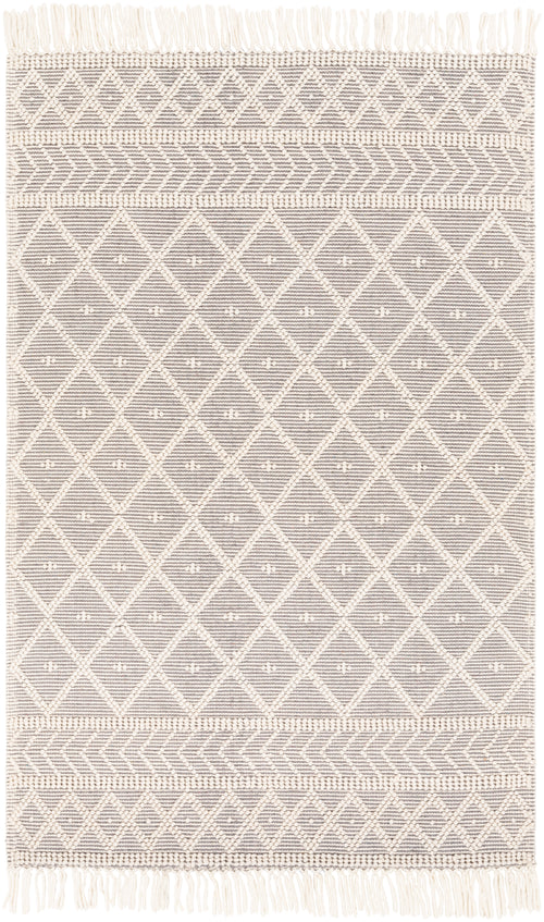 Hand-Woven Casa DeCampo Ivory Charcol Wool Rug