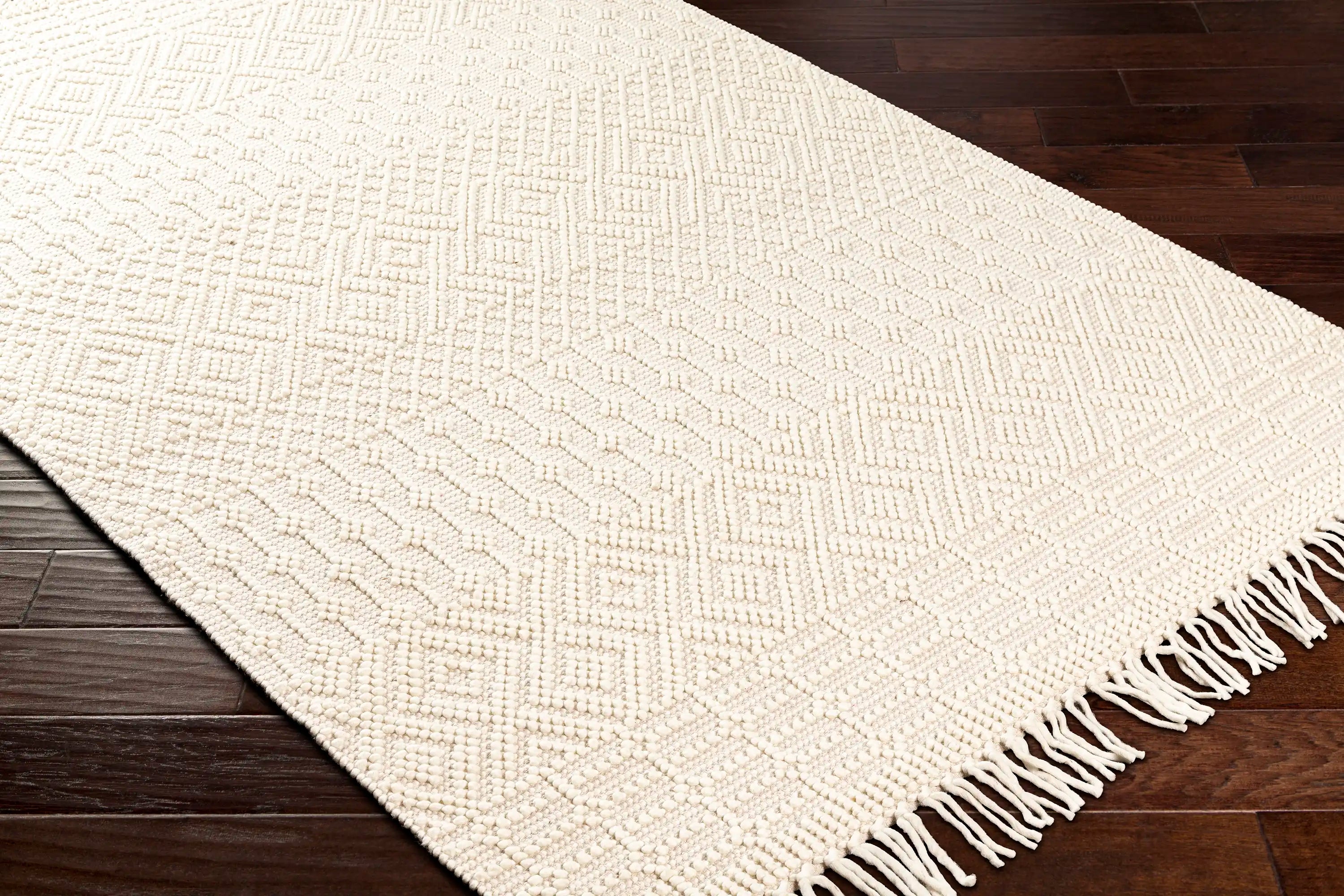 Hand-Woven Casa DeCampo Ivory Wool Rug