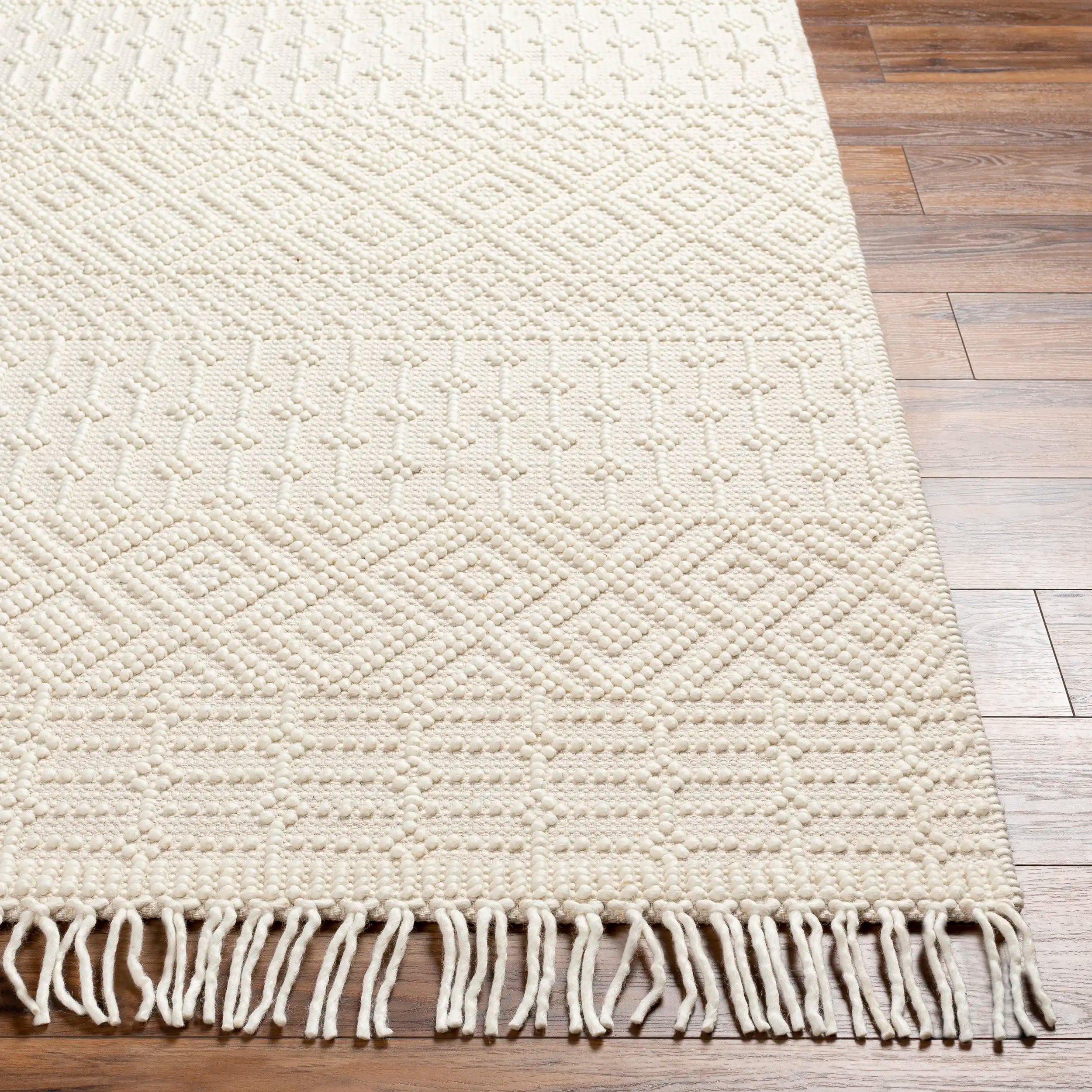 Hand-Woven Casa DeCampo Ivory Wool Rug