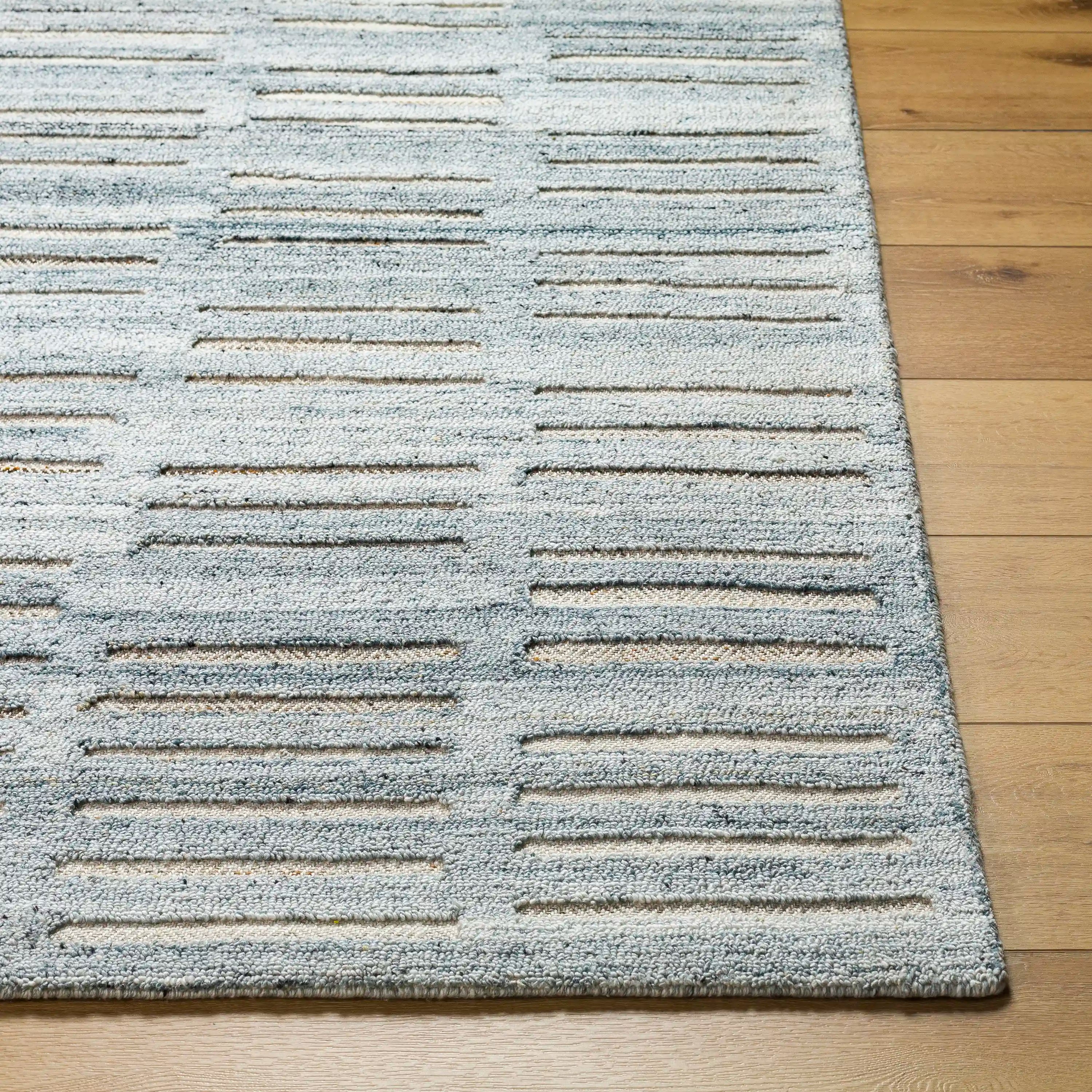 Hand Tufted Calgary Blue Wool Rug