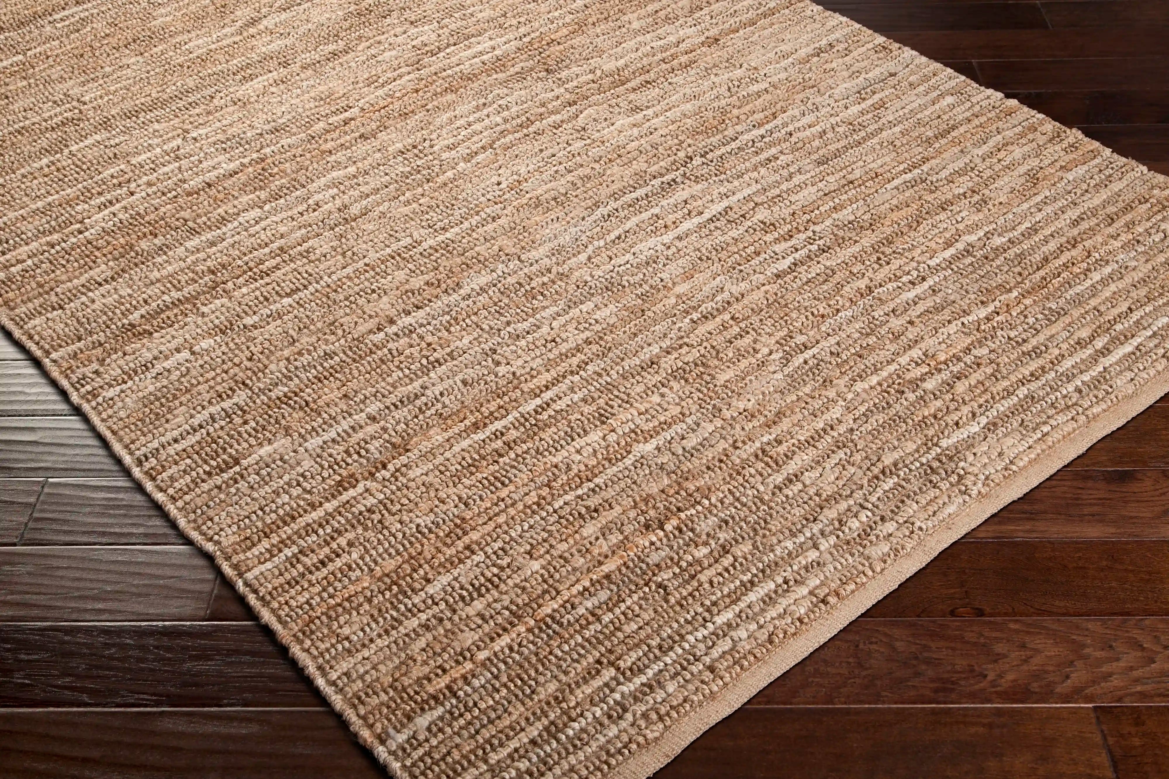 Hand Woven Continental Beige Jute Rug