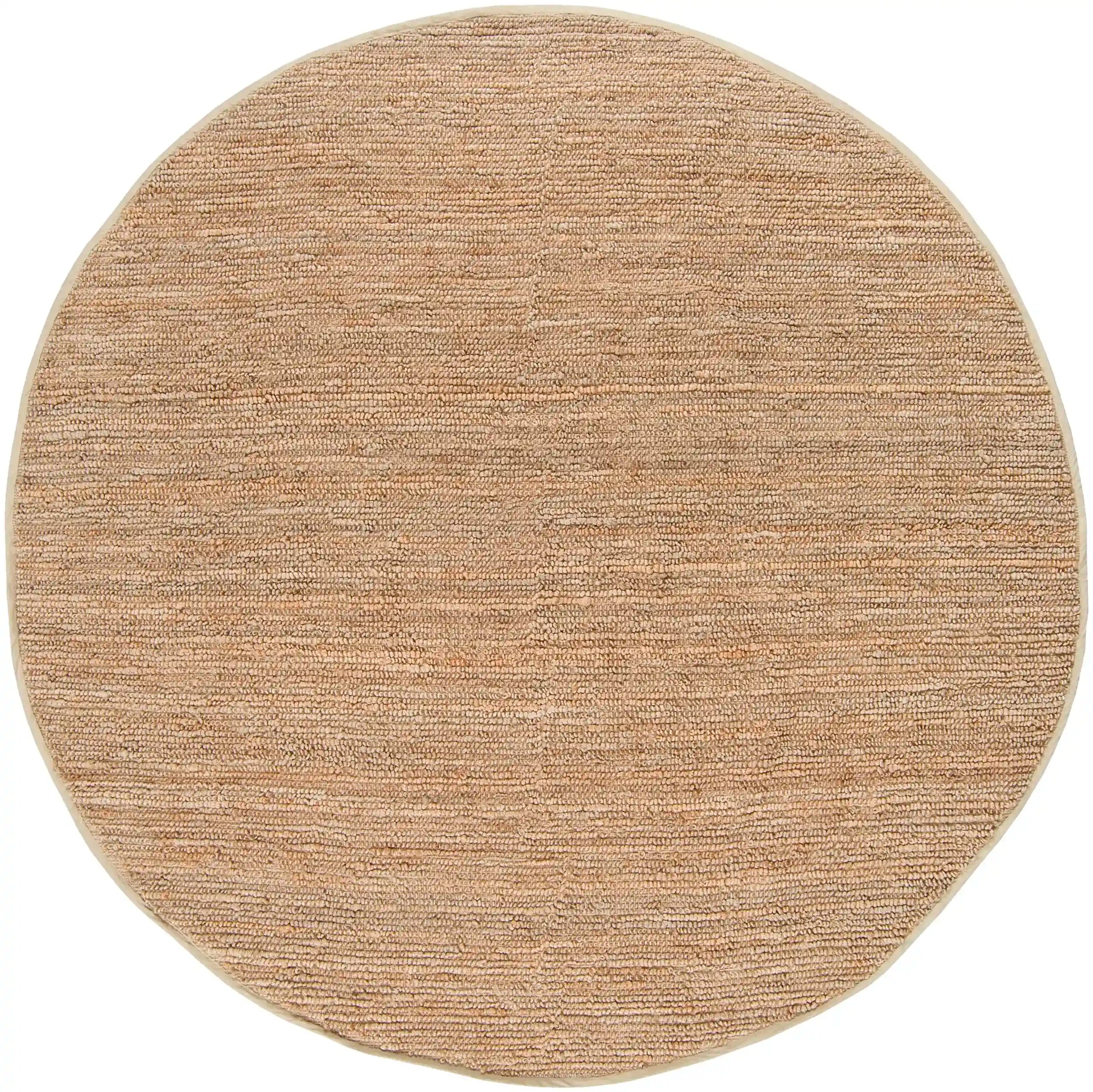 Hand Woven Continental Beige Jute Rug