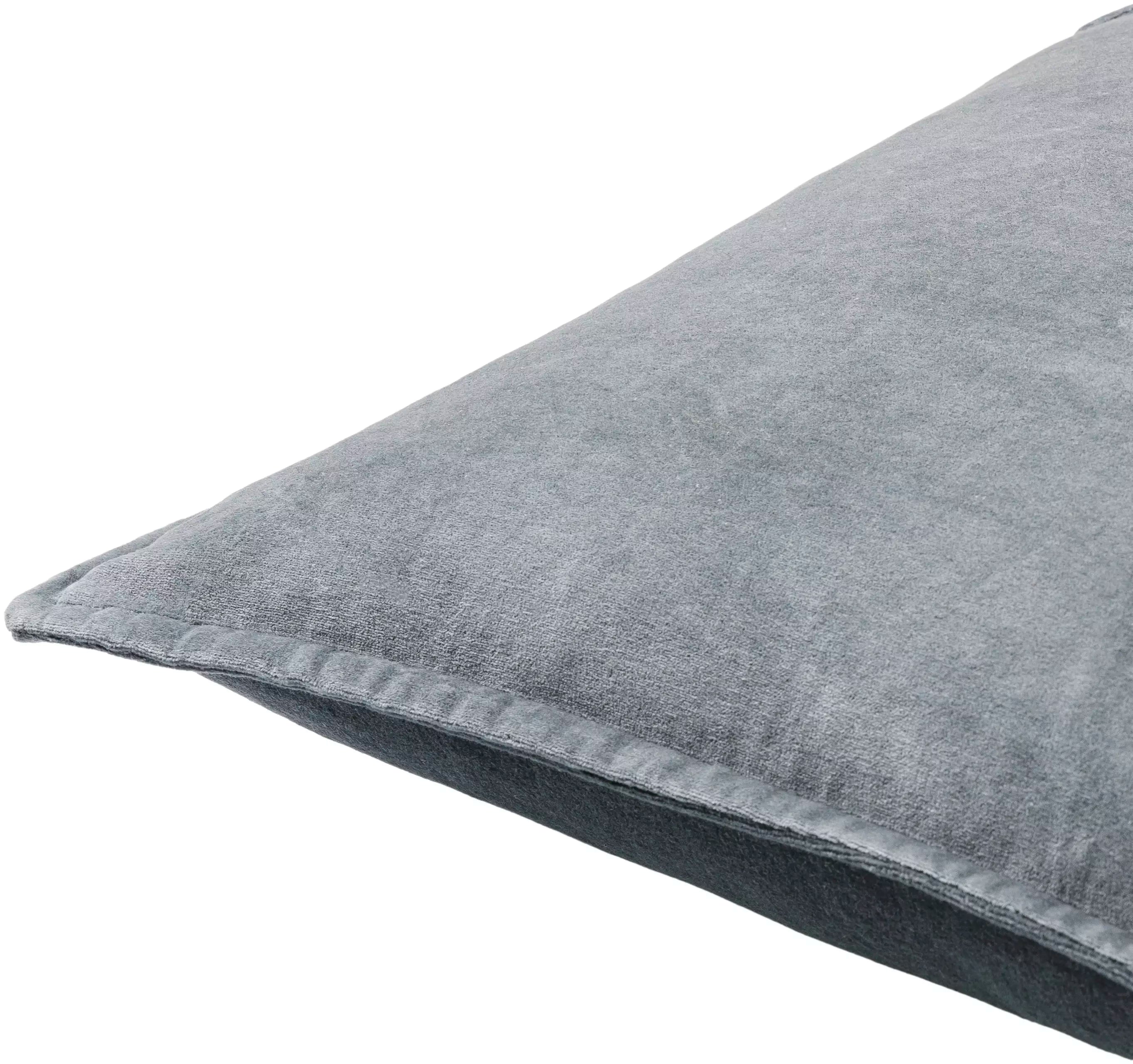 Cotton Velvet Charcoal Flange Pillow Cover