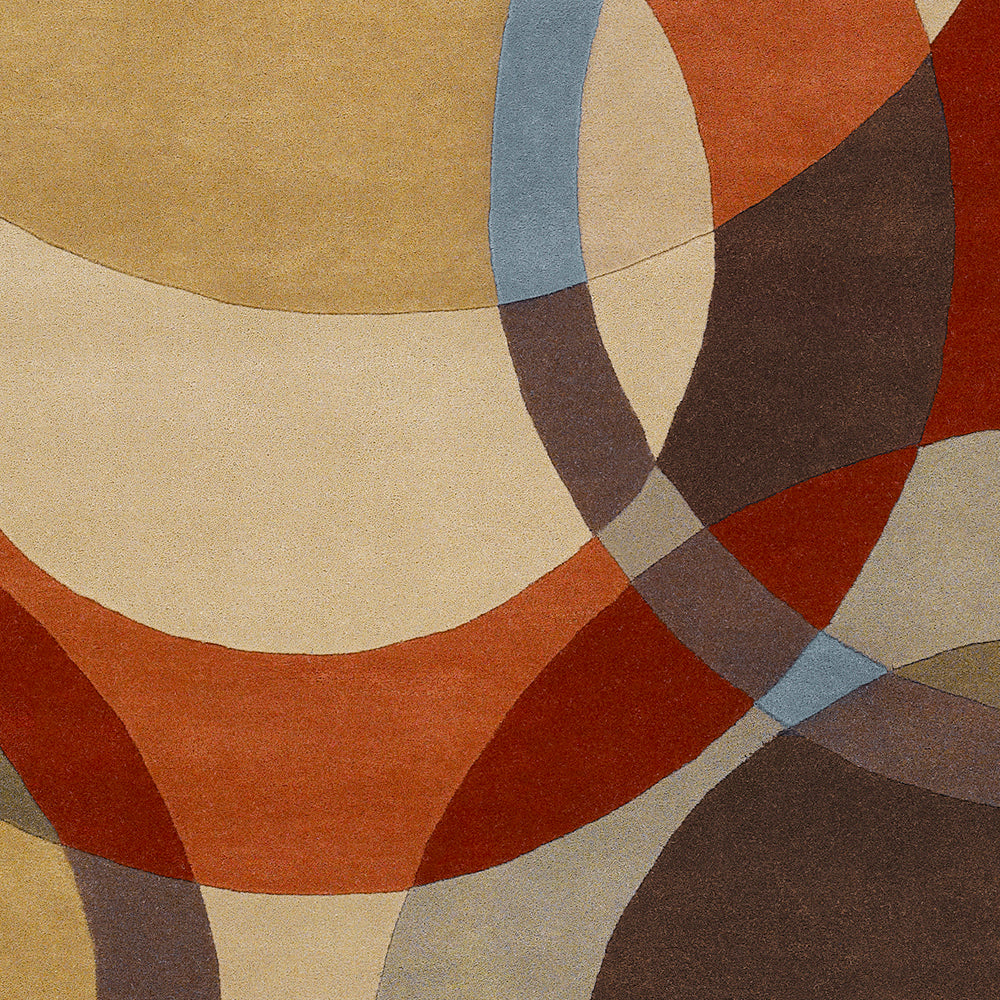 Hand-Tufted Forum  Abstract Tan Wool Rug