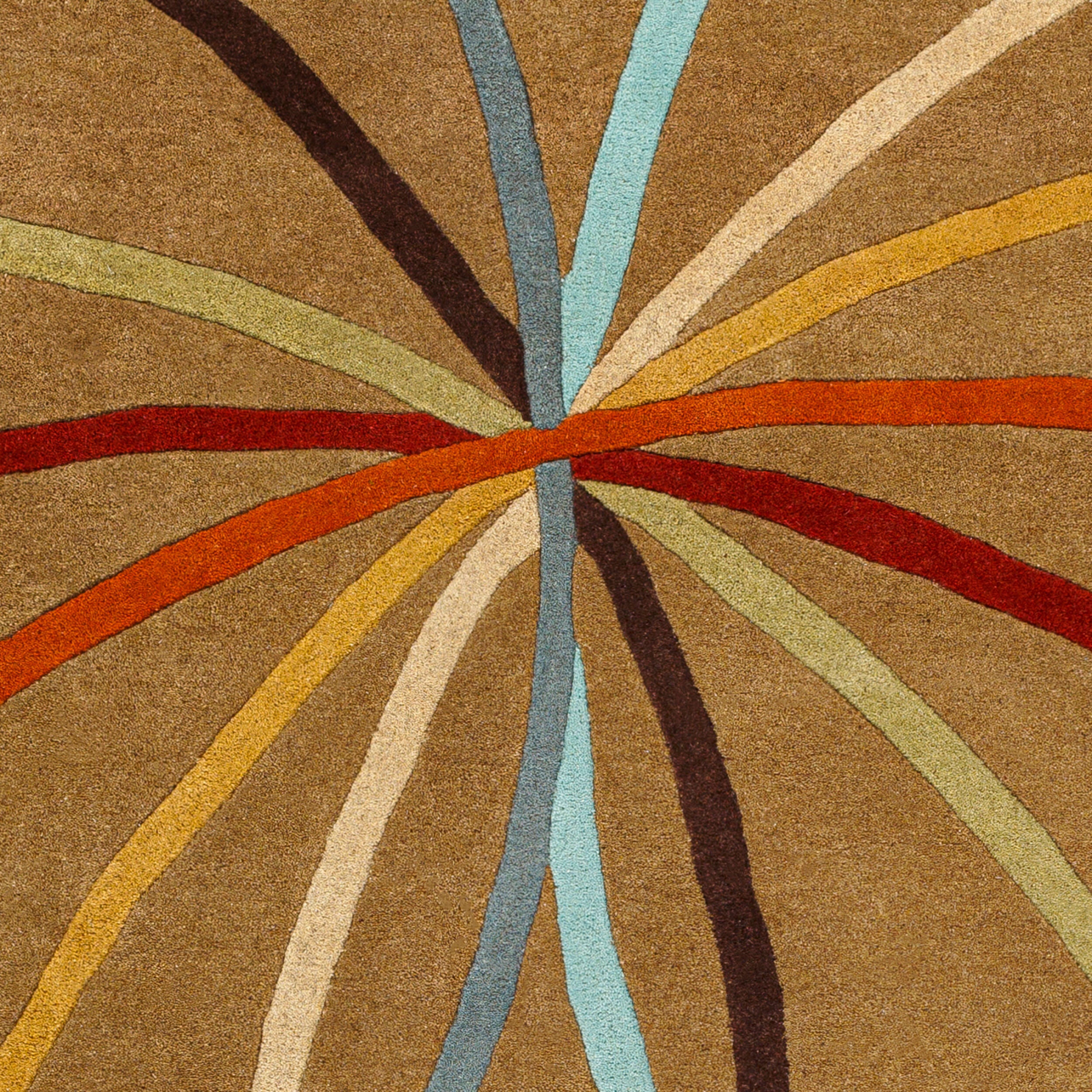 Hand-Tufted Forum Abstract Mustard Wool Rug