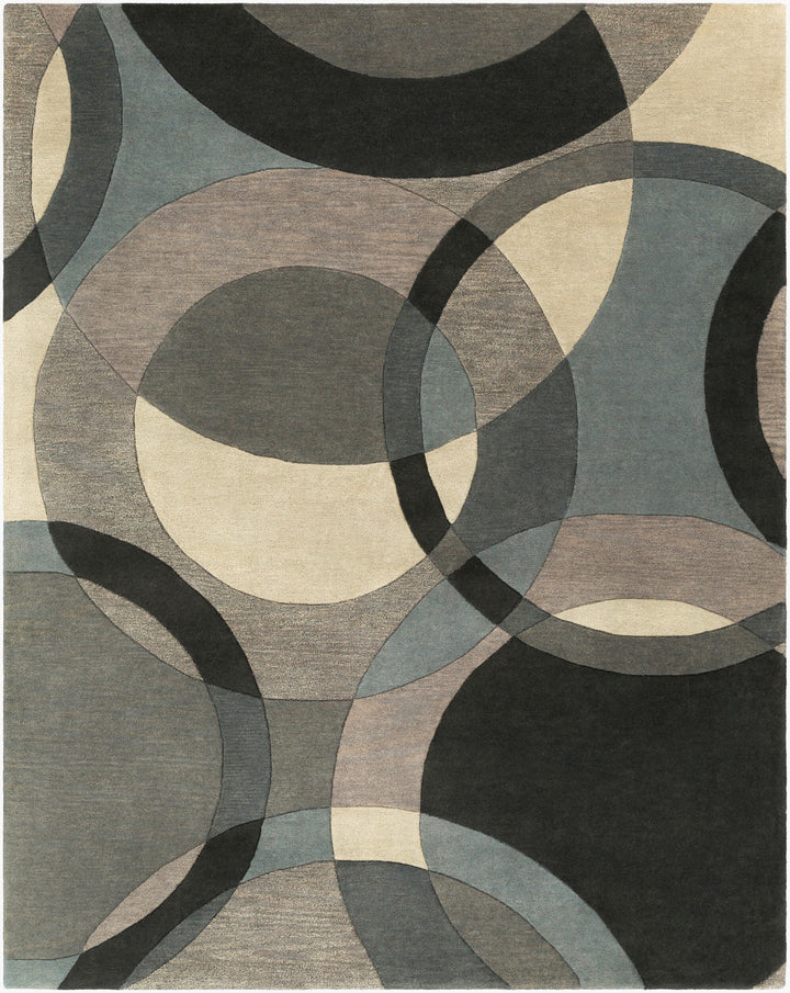 Hand-Tufted Forum Abstract Taupe Wool Rug