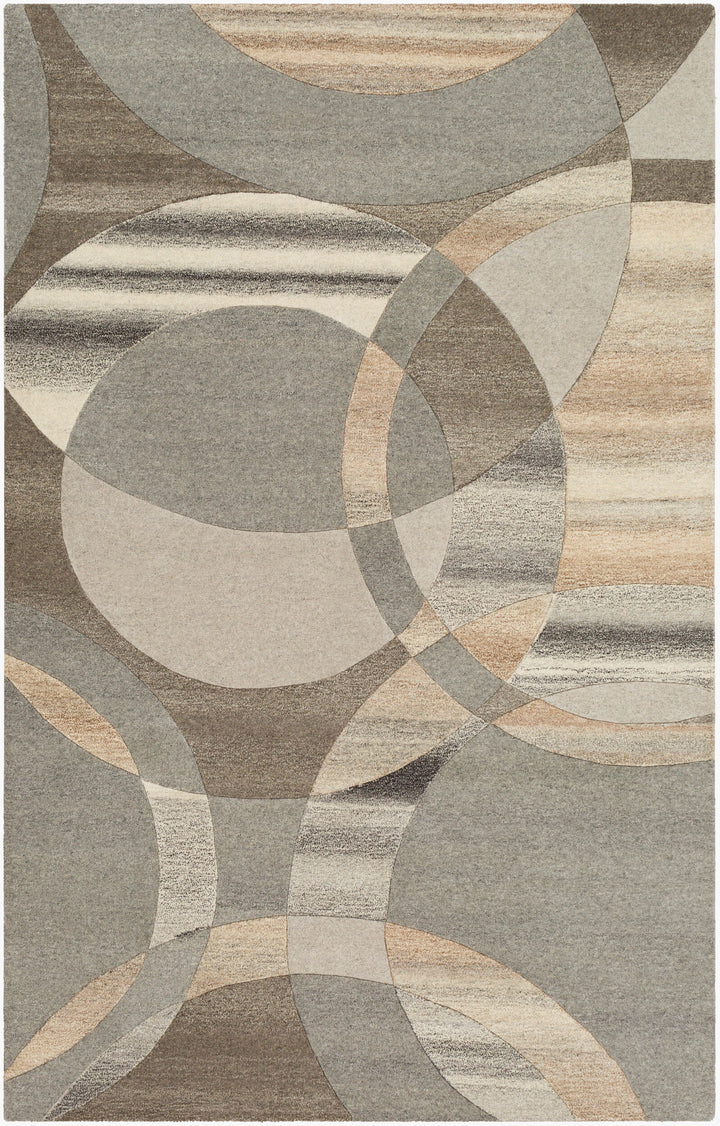 Hand-Tufted Forum Abstract Charcoal Wool Rug