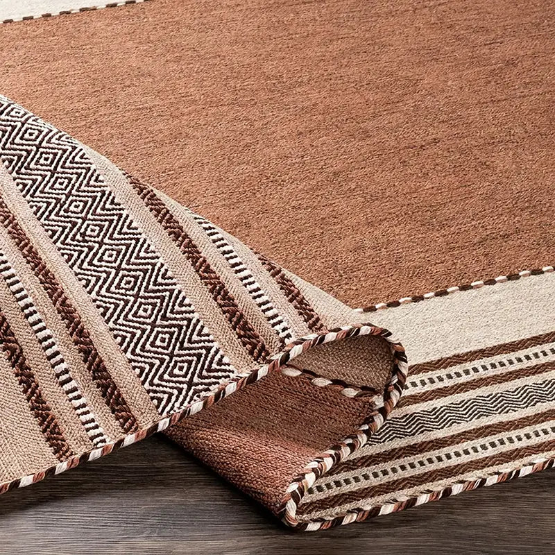Handwoven Trenza Dusty Pink Cotton Rug