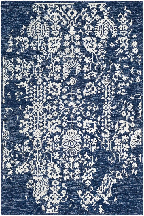 Hand Tufted Granada Blue Wool Rug