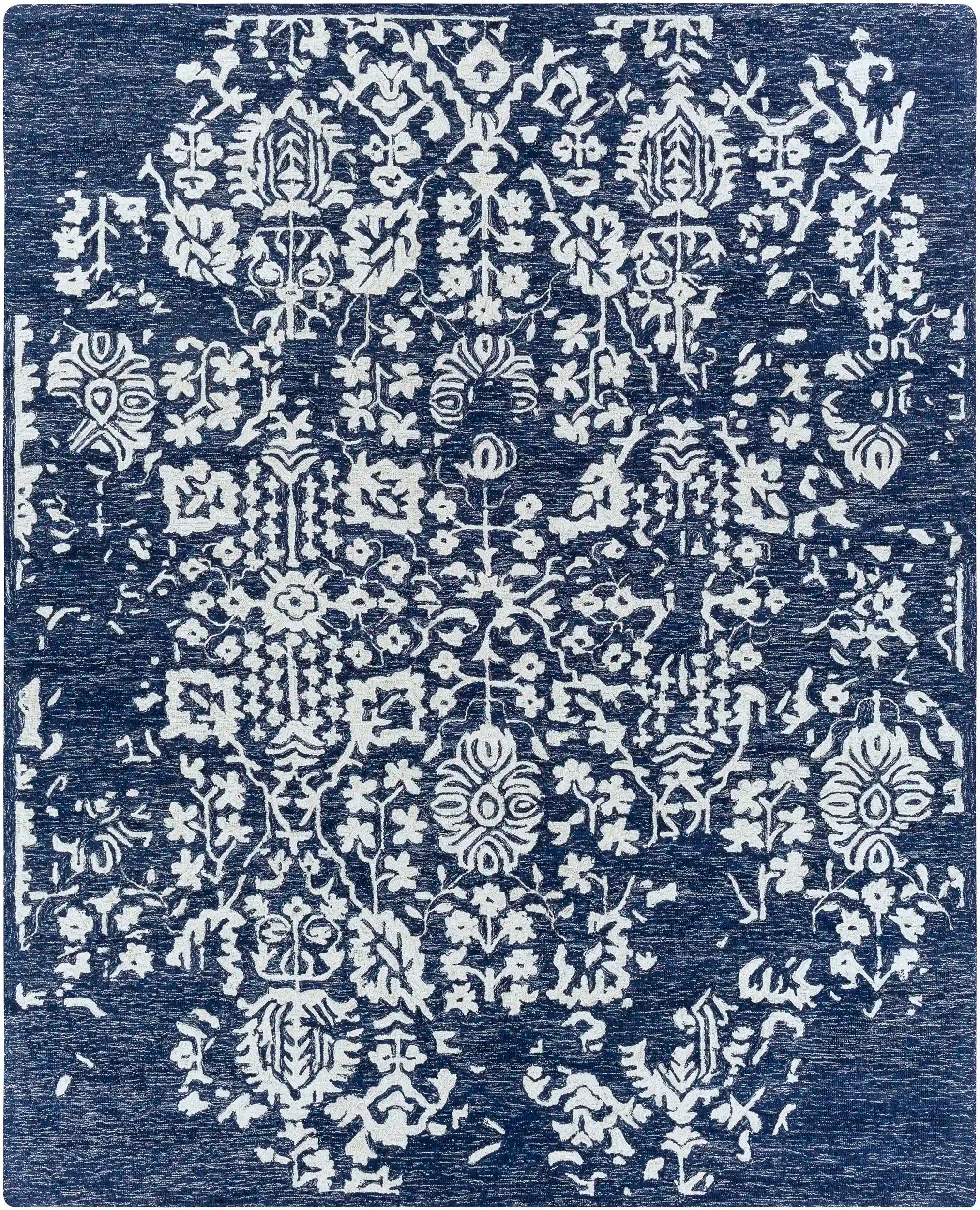 Hand Tufted Granada Blue Wool Rug
