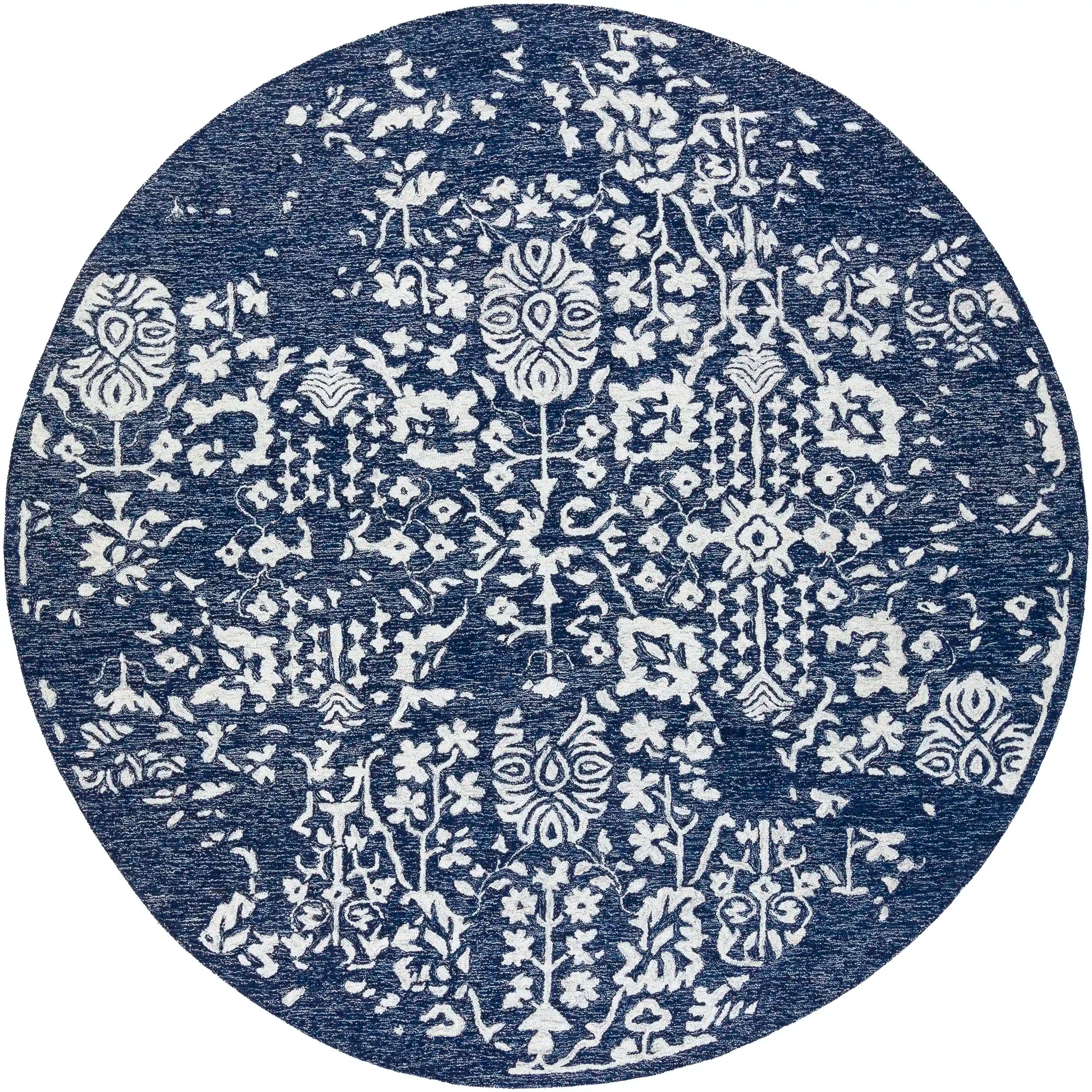 Hand Tufted Granada Blue Wool Rug