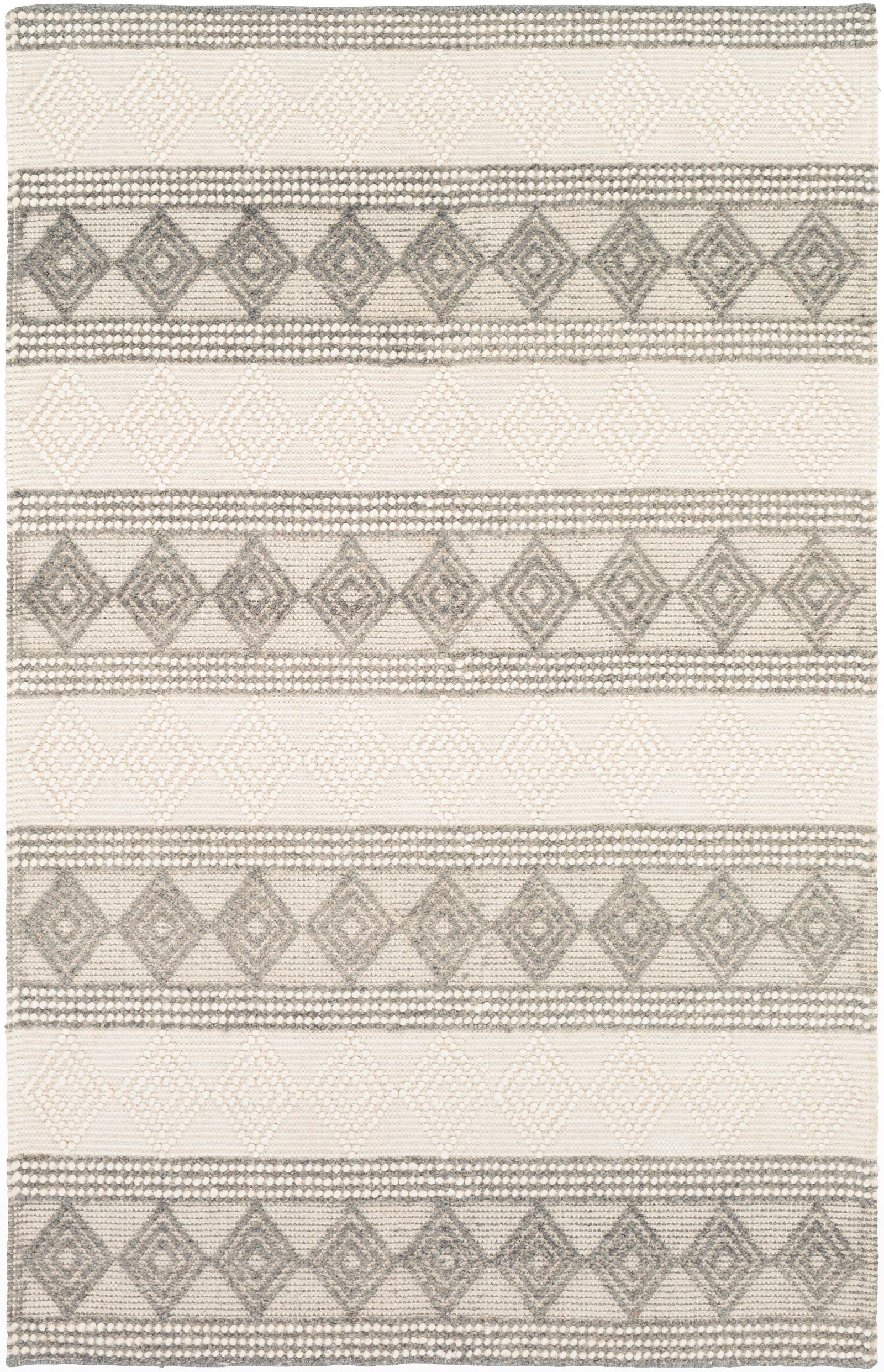 Hand-Tufted Hygge Abstract Charcoal Wool and Polyester Rug