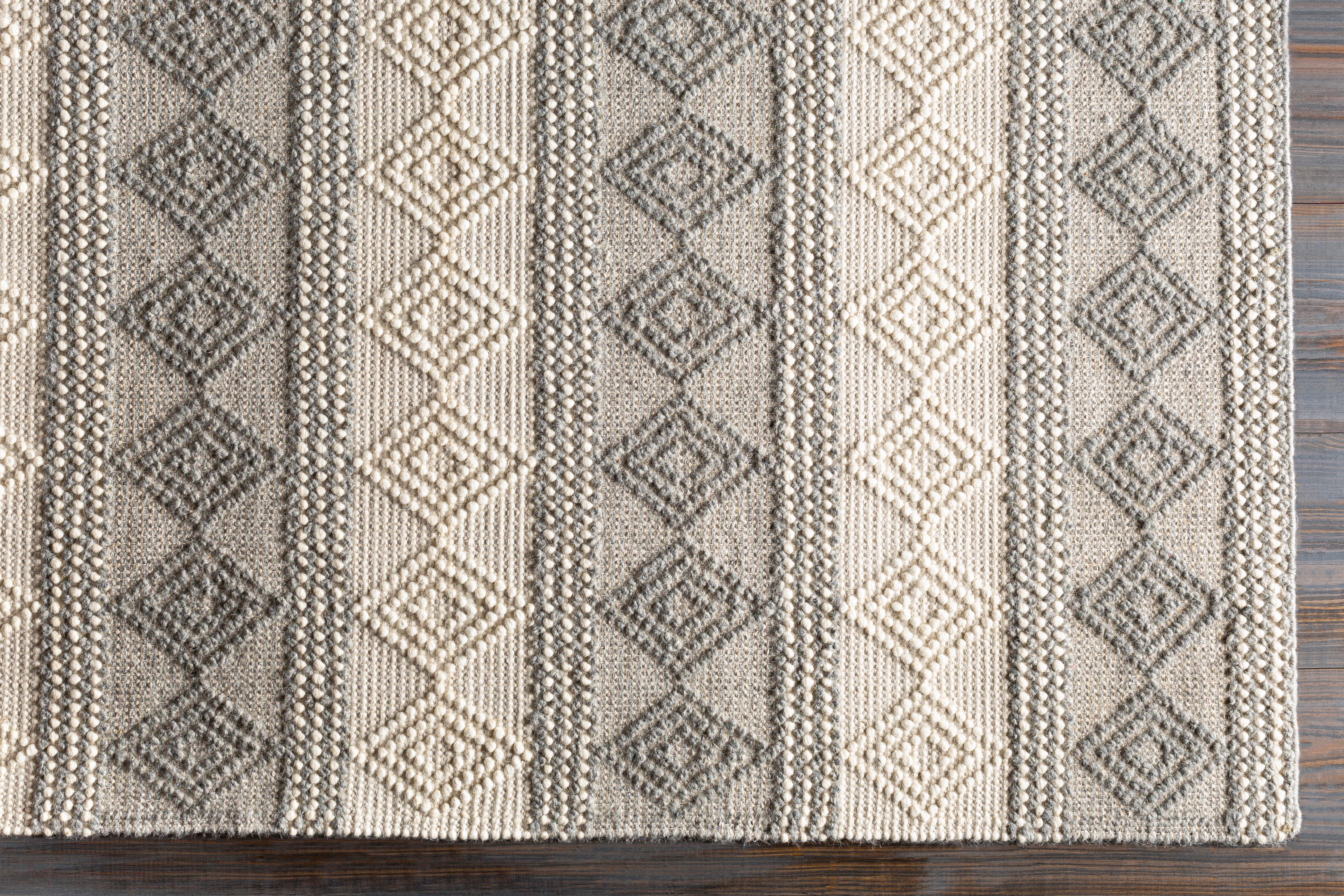 Hand-Tufted Hygge Abstract Charcoal Wool and Polyester Rug