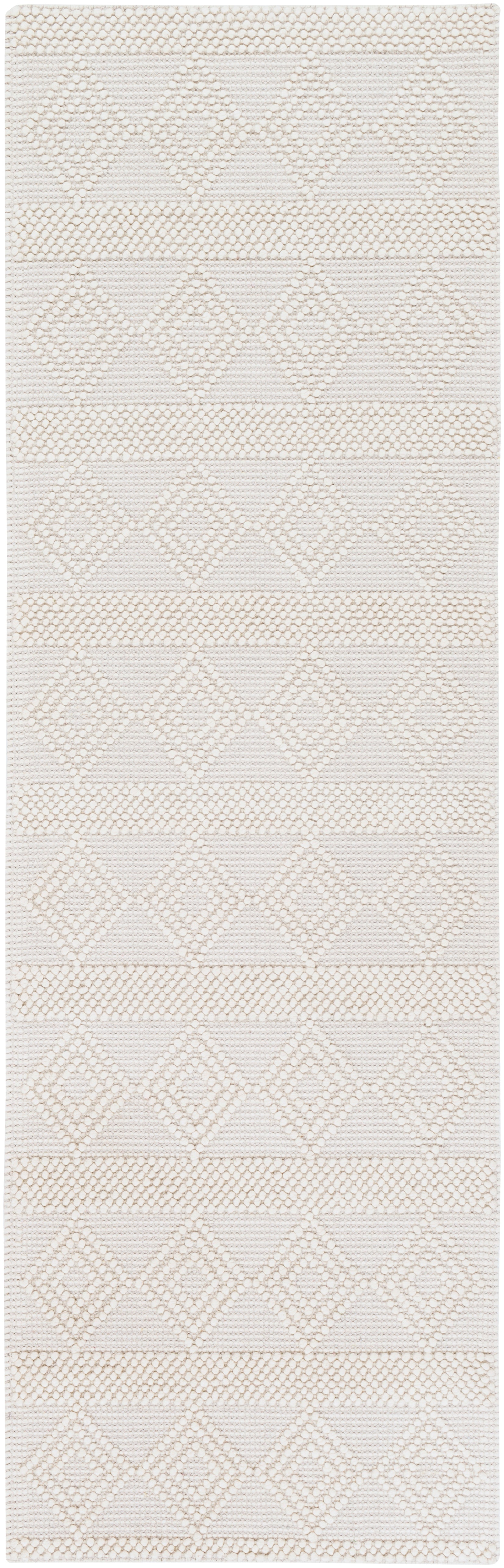 Hand Woven Hygge White Wool Rug