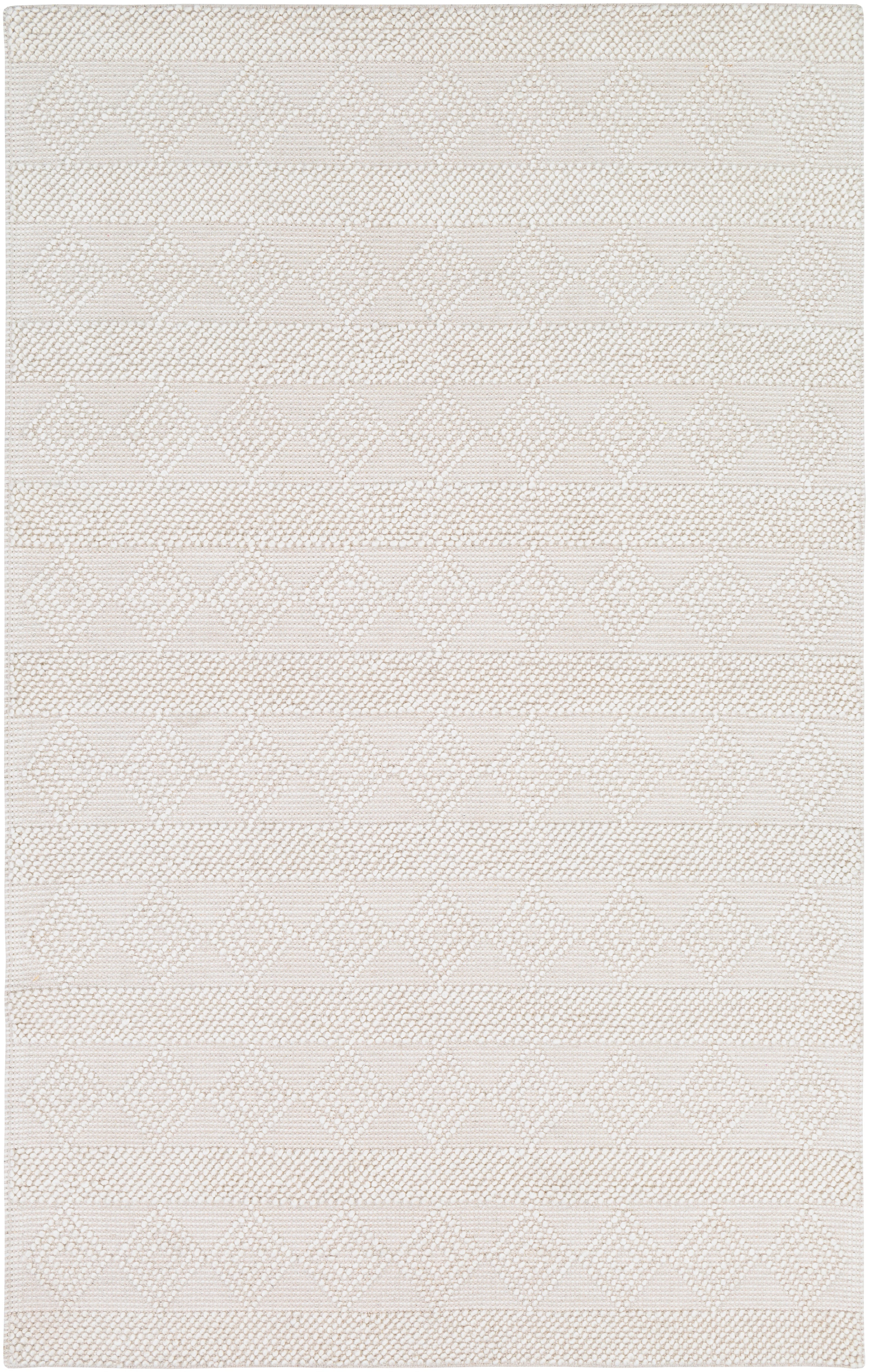 Hand Woven Hygge White Wool Rug