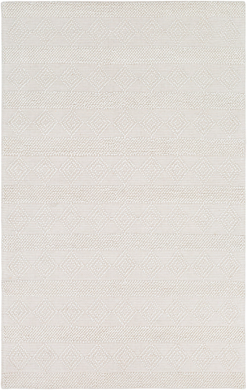 Hand Woven Hygge White Wool Rug