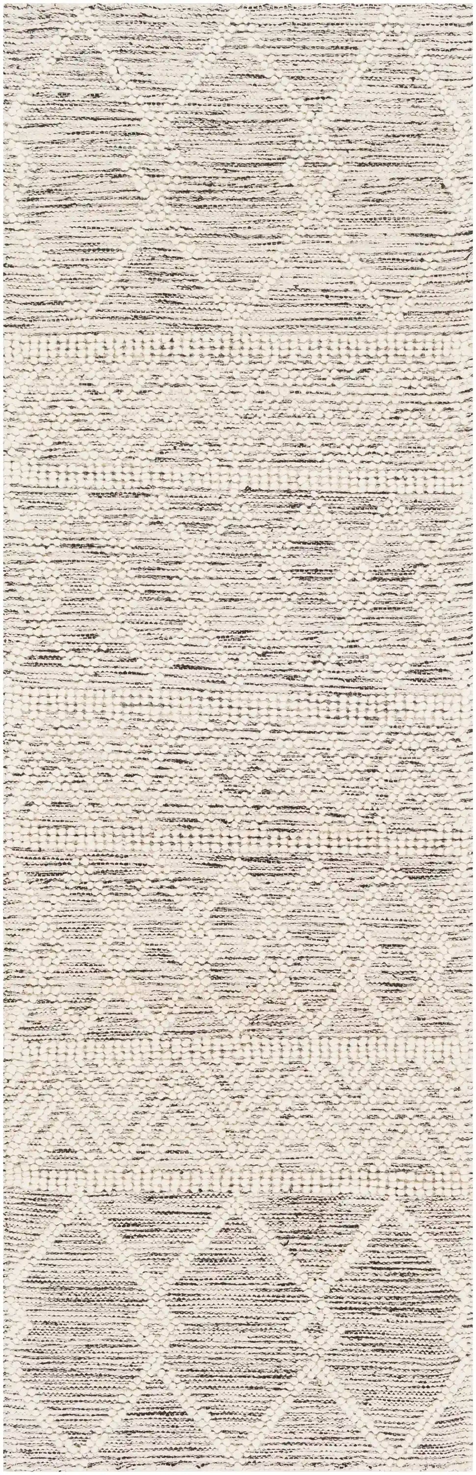 Hygge White and Black Rug - Hand-Woven Polyester Wool