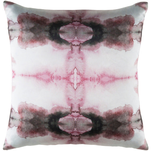 Kalos Silk  Sage and Burgundy Digital Printed Pillow Cover