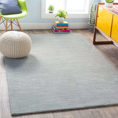 Hand Loomed Mystique Gray Wool Rug