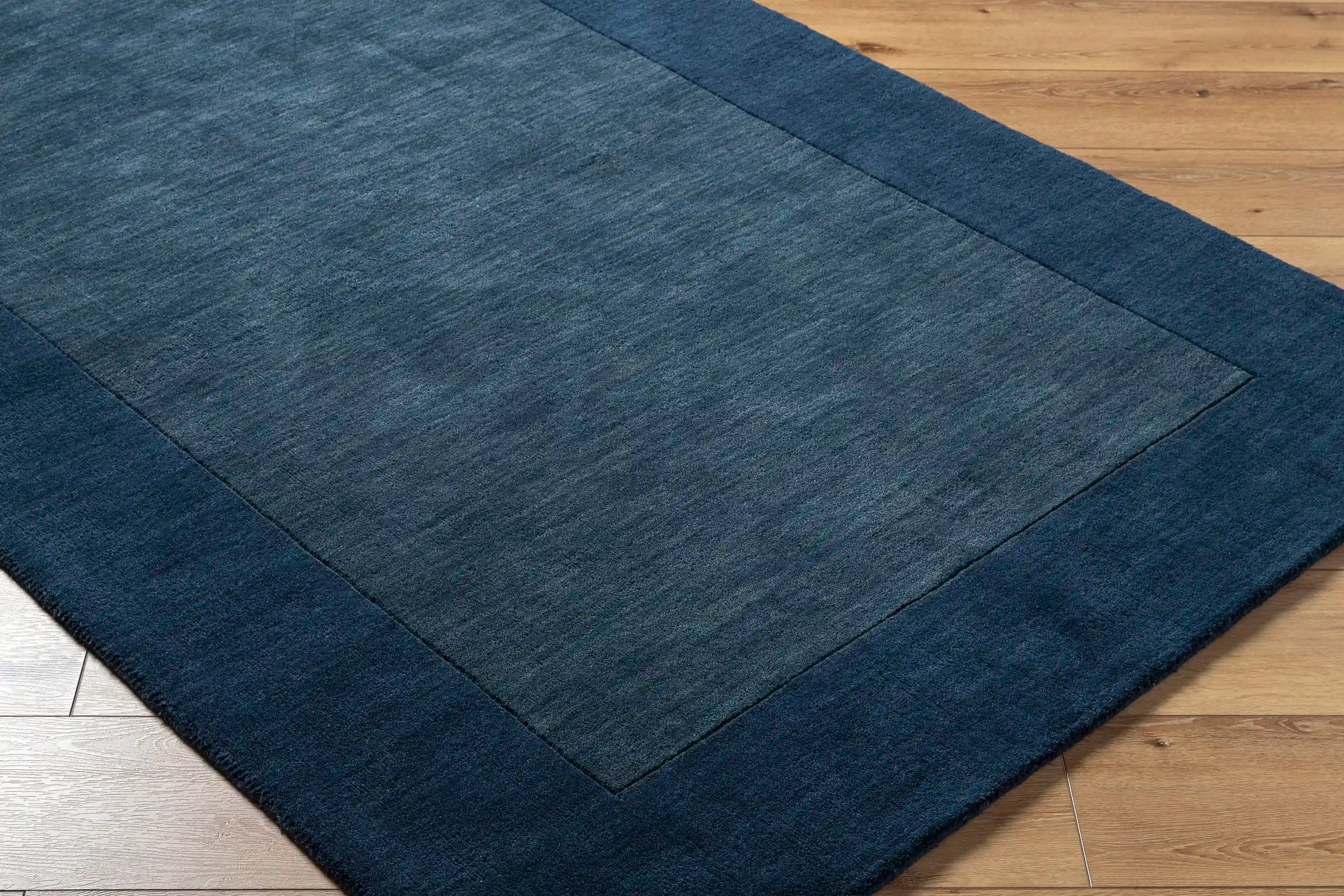 Hand Loomed Mystique Blue Wool Rug