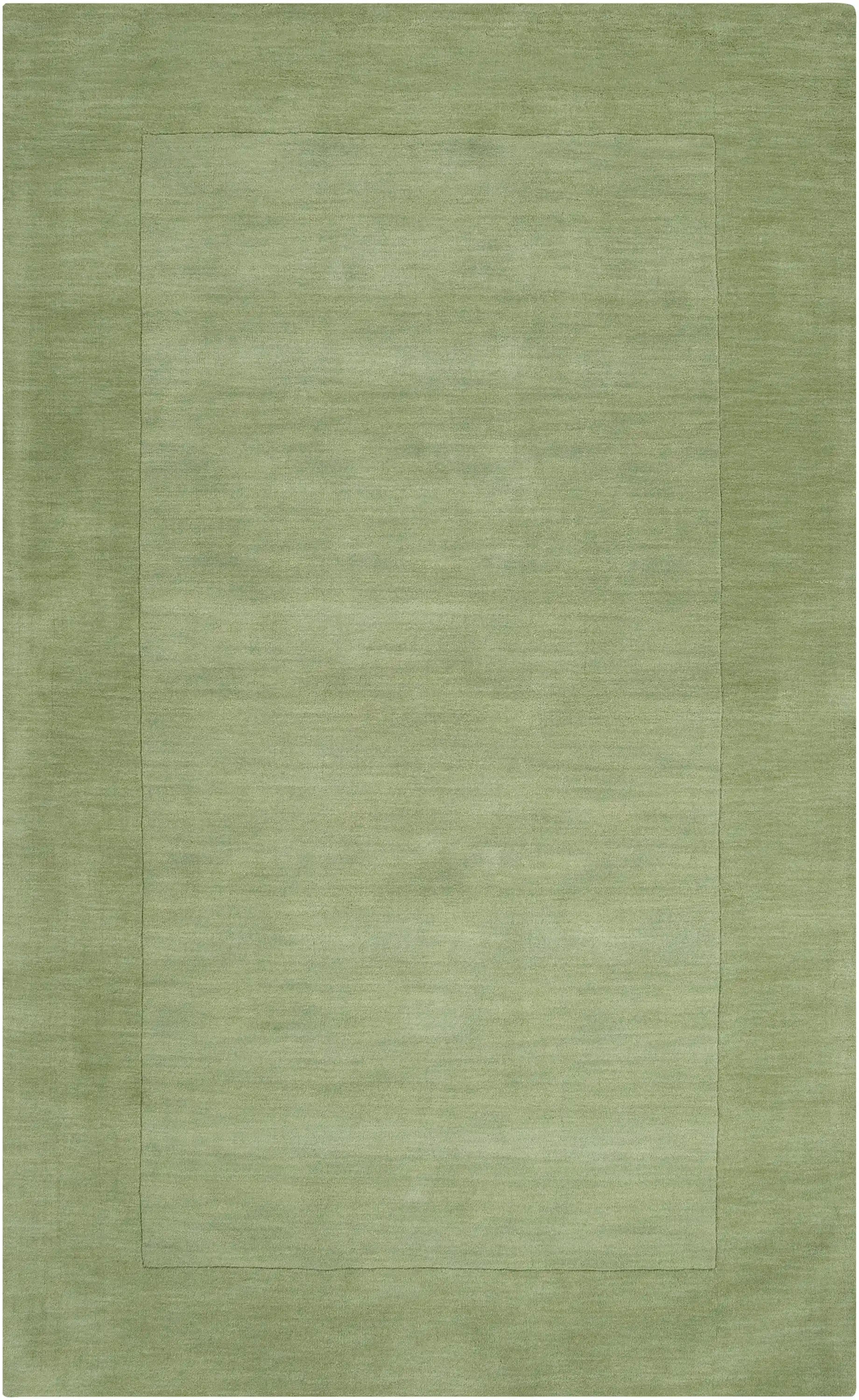 Hand Loomed Mystique Light Green Wool Rug