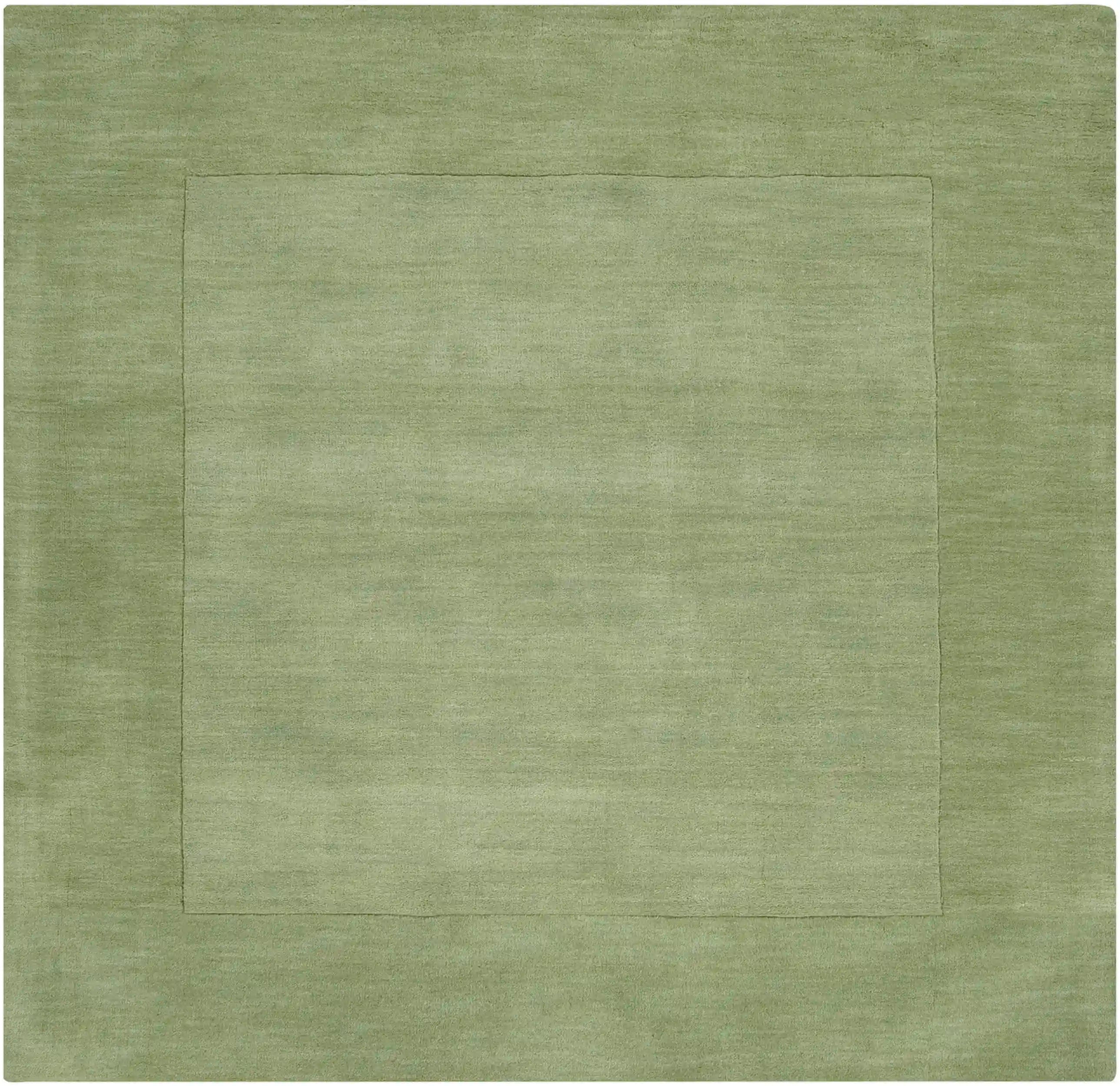 Hand Loomed Mystique Light Green Wool Rug