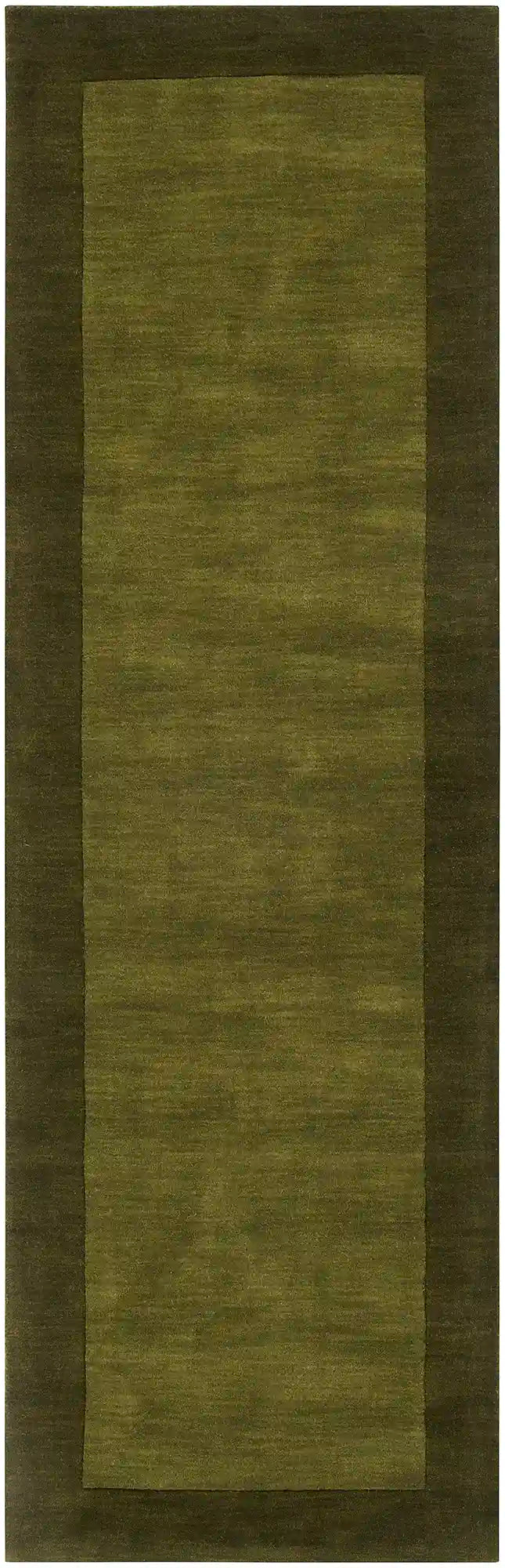 Hand Loomed Mystique Dark Green Wool Rug