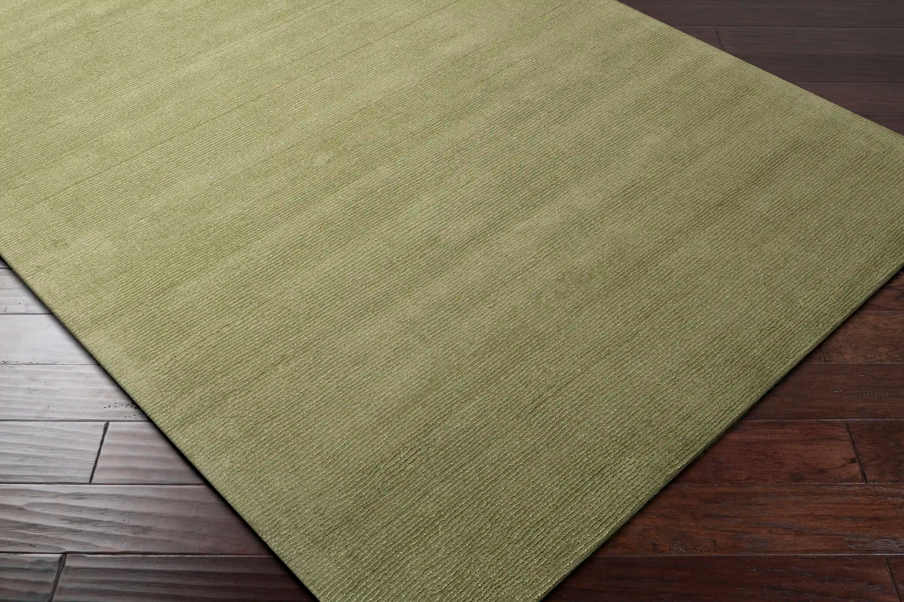 Hand Loomed Mystique Green Wool Rug