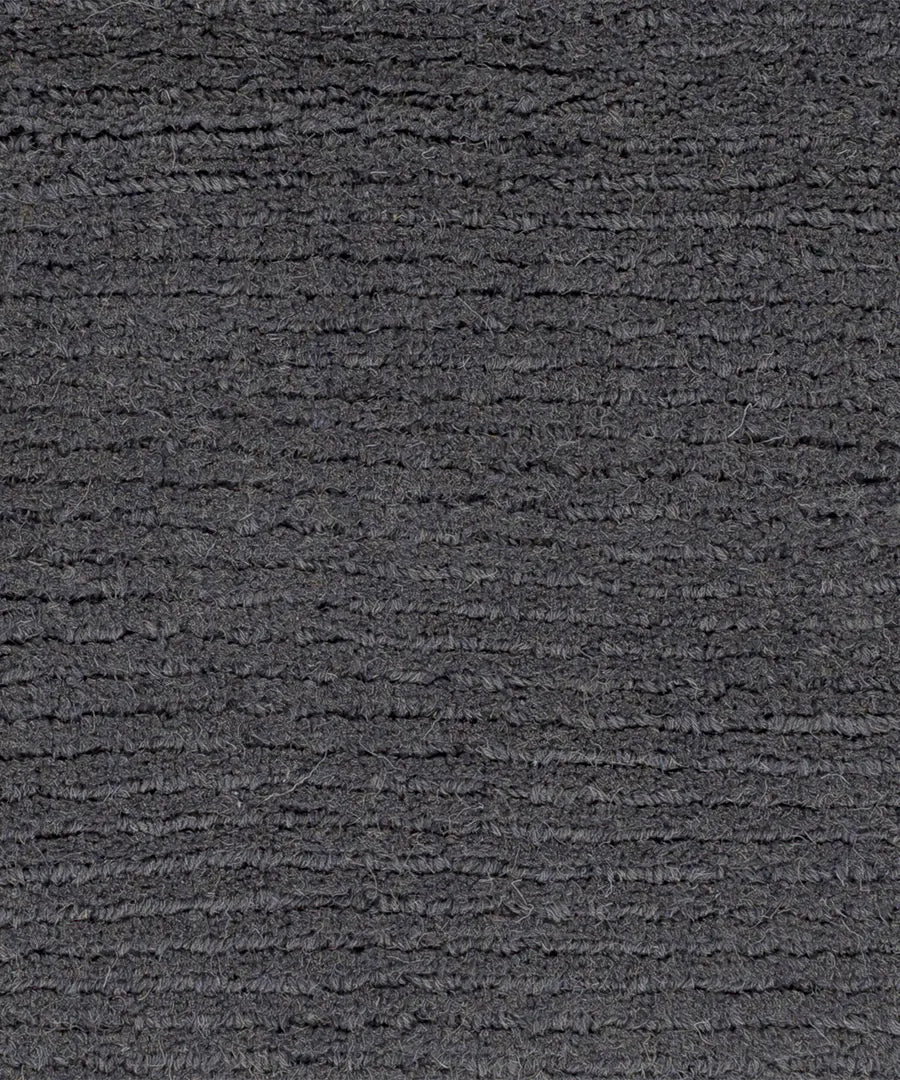 Hand Loomed Solid Mystique Charcoal Wool Rug