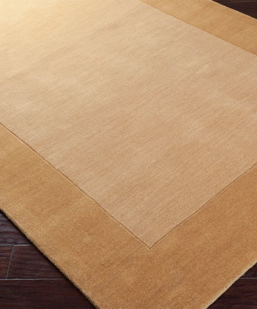 Hand Loomed Solid Mystique Camel Wool Rug