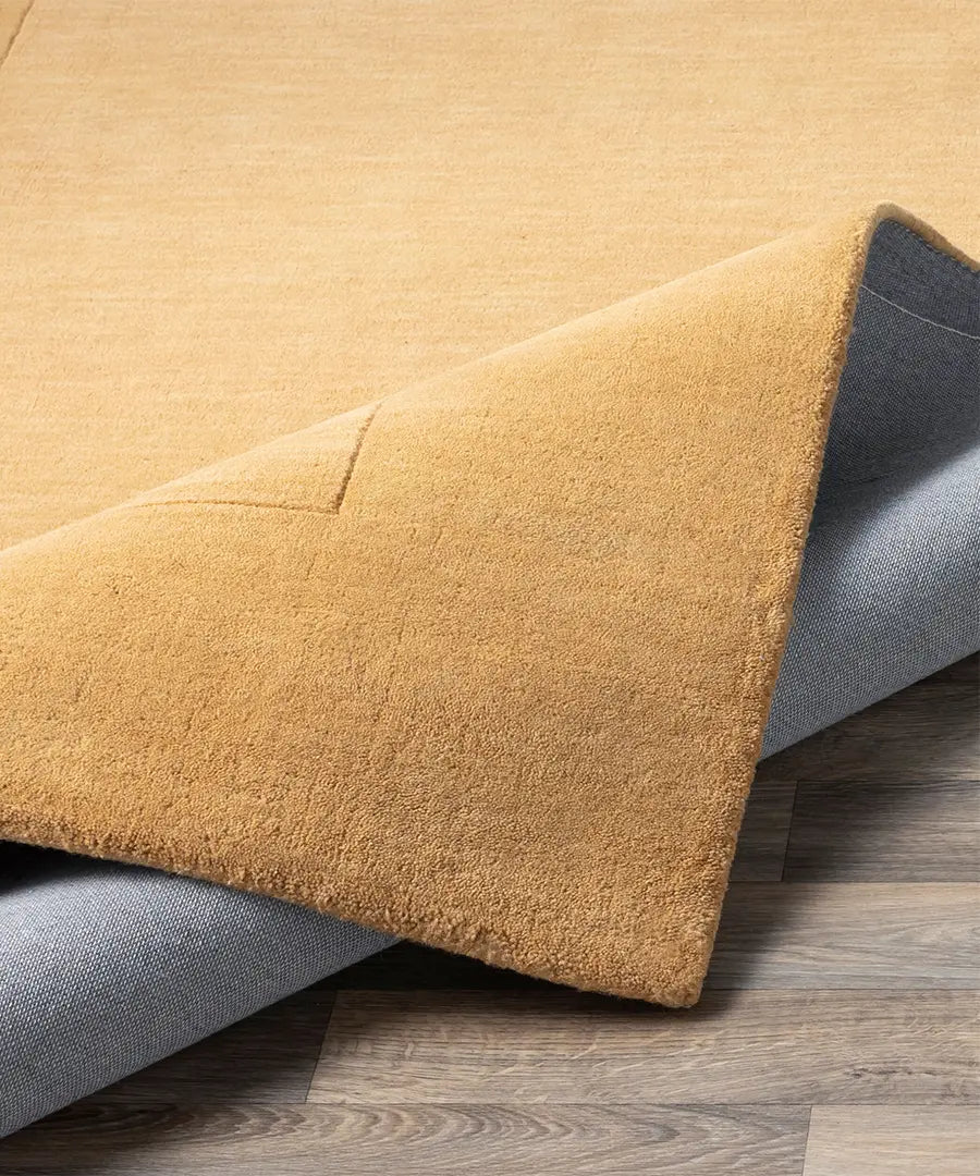 Hand Loomed Solid Mystique Camel Wool Rug