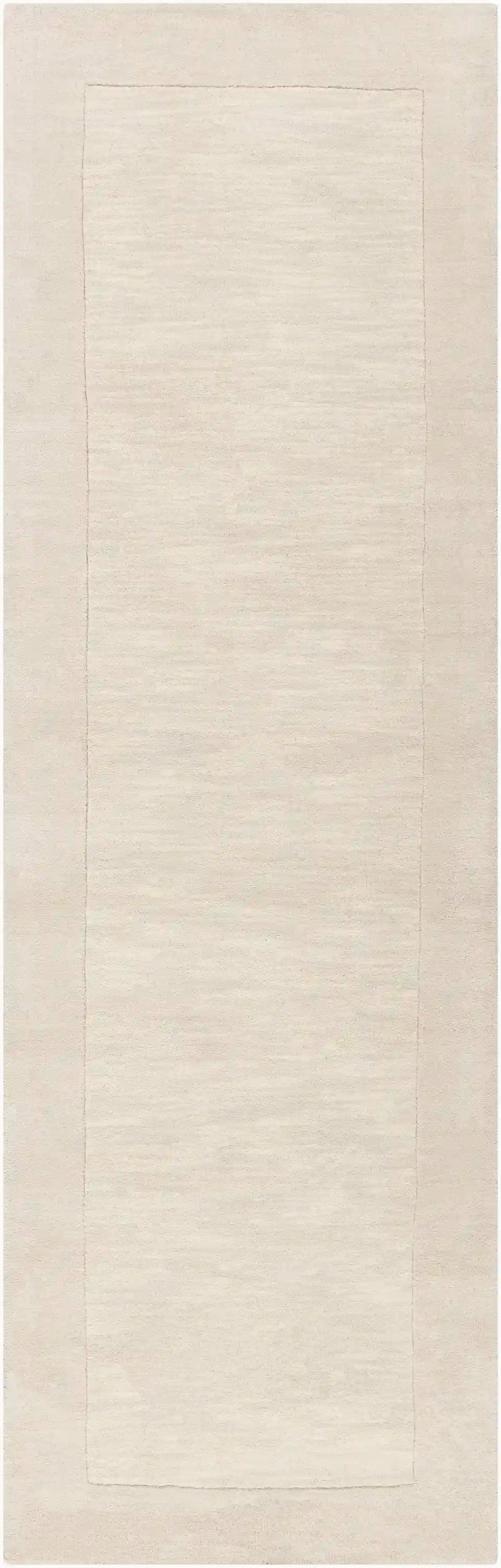 Hand Loomed Mystique Cream Wool Solid Rug