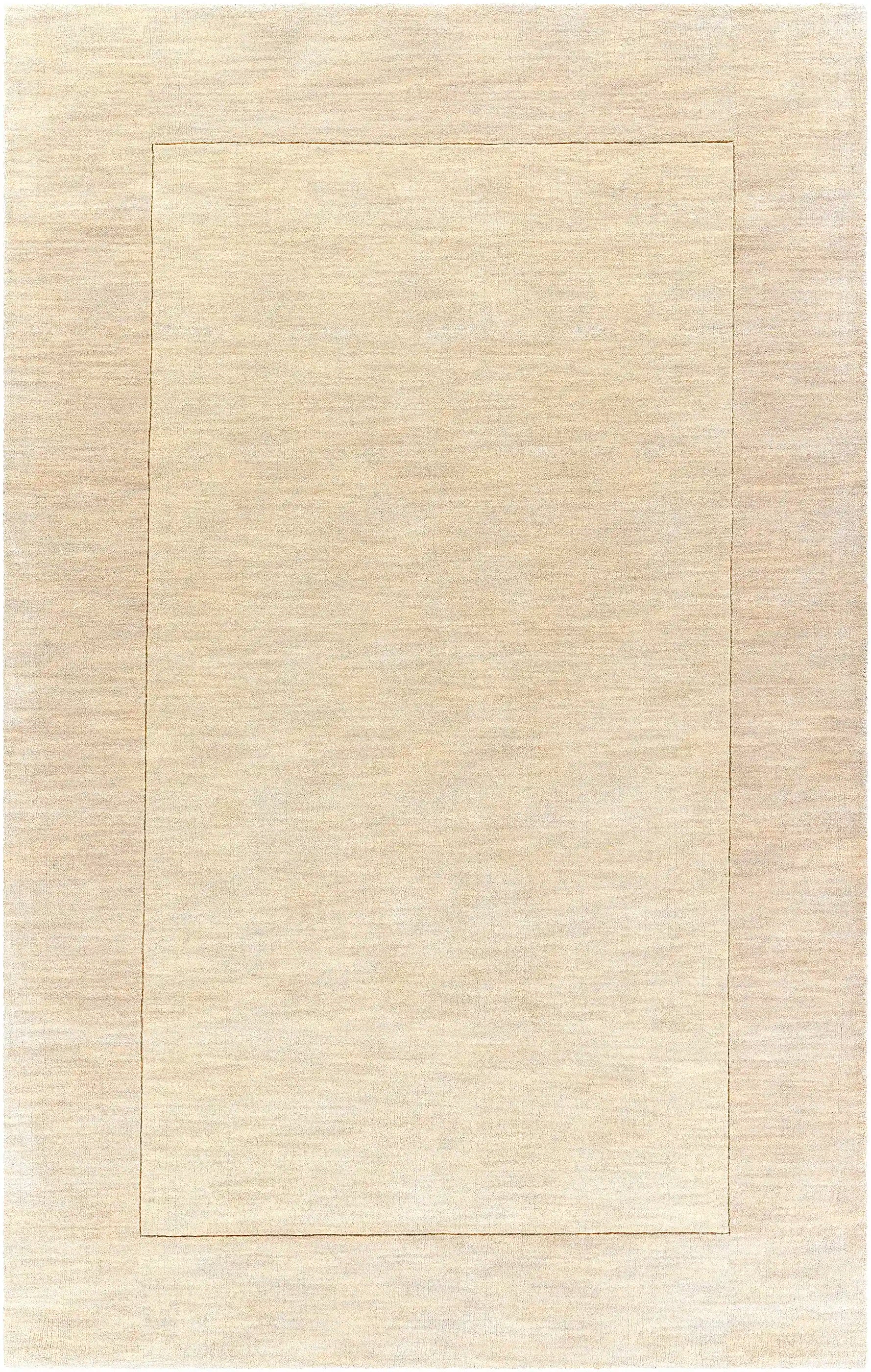 Hand Loomed Mystique Cream Wool Solid Rug