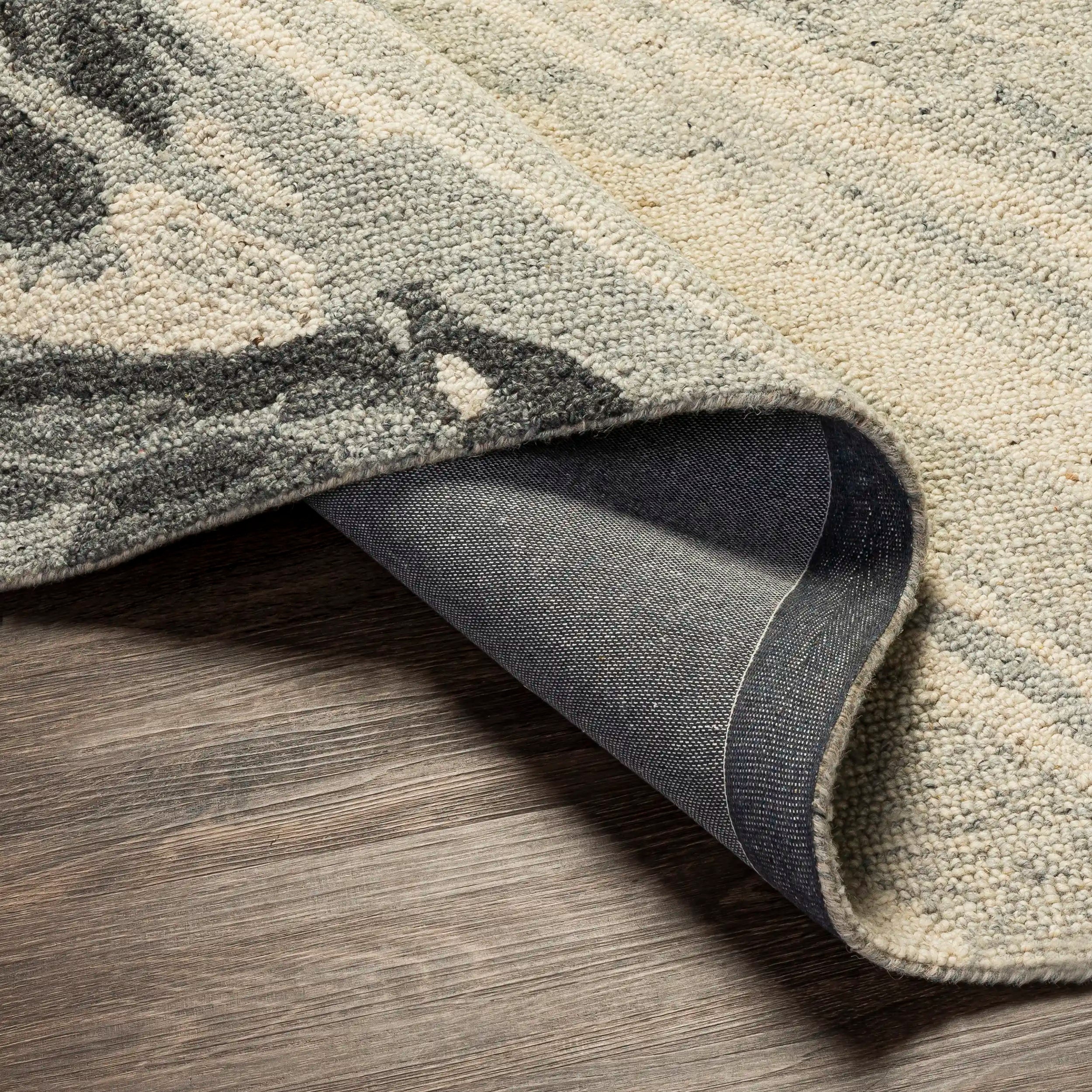 Hand-Tufted Madelyn Light Gray and Beige Wool Rug