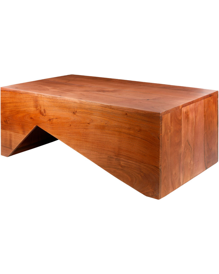 Dark Brown Rustic Small Acacia Wood Coffee Table